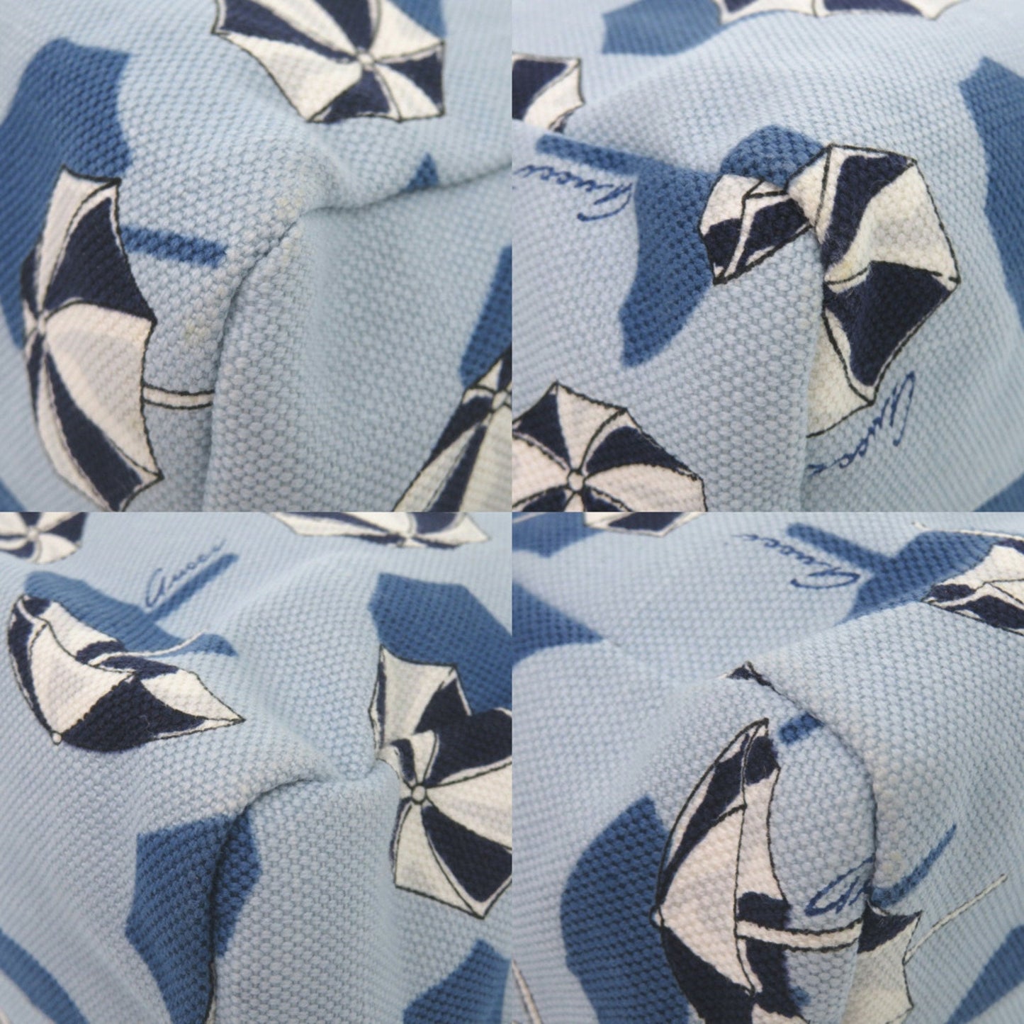 Gucci Blue Canvas Tote Bag