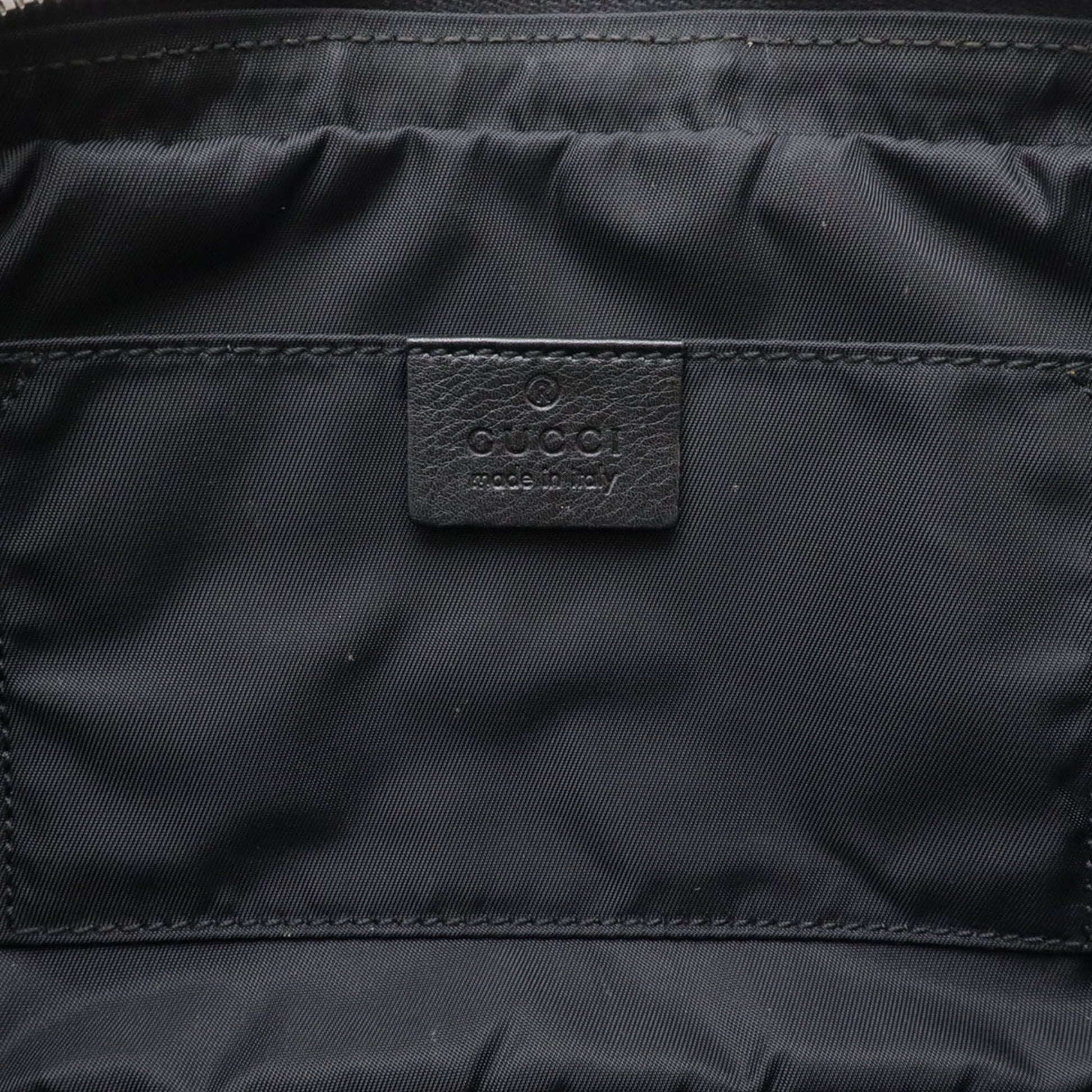 Gucci Black Nylon Canvas Leather Fanny Pack Pouch