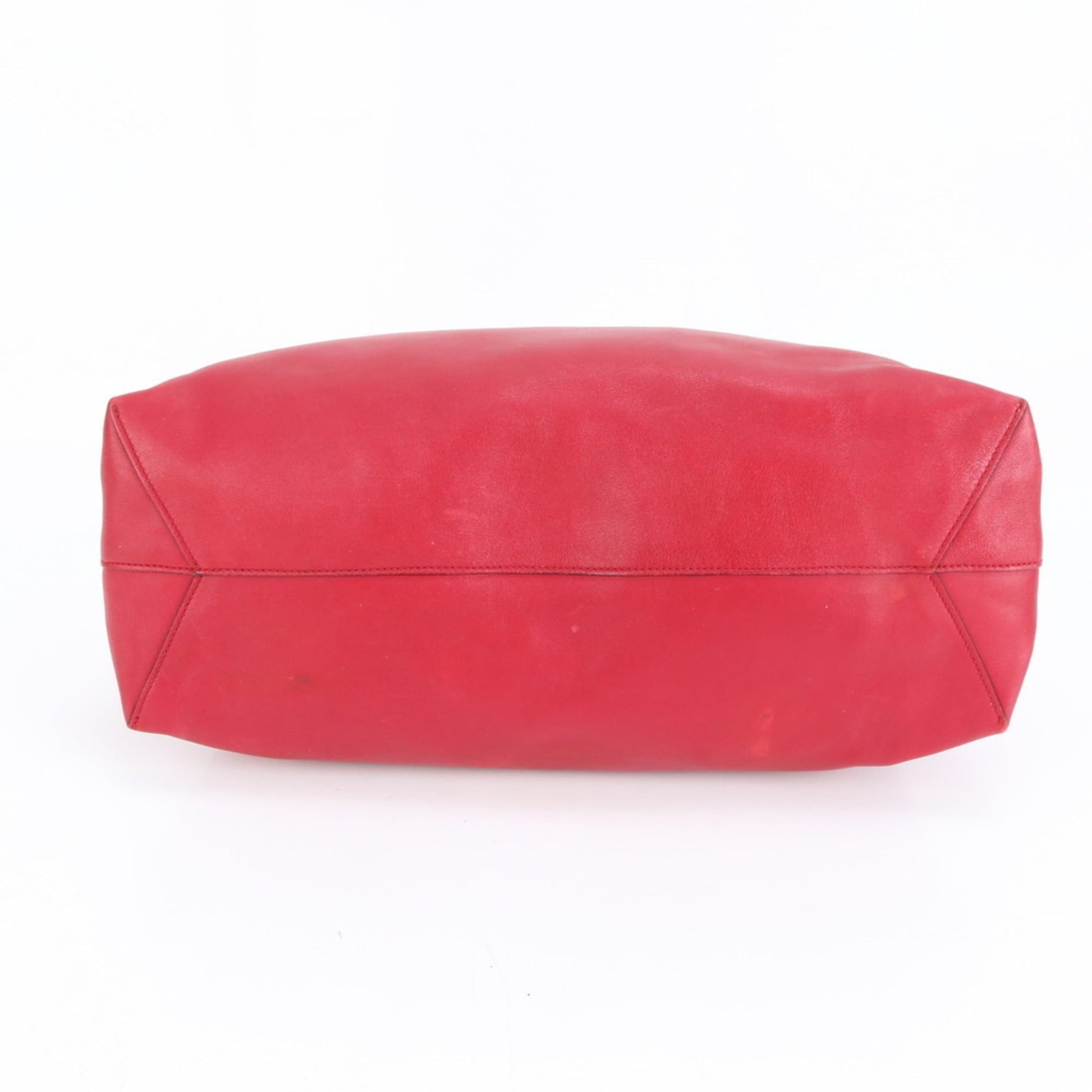 Gucci Red Color Leather Pouch Shoulder Bag