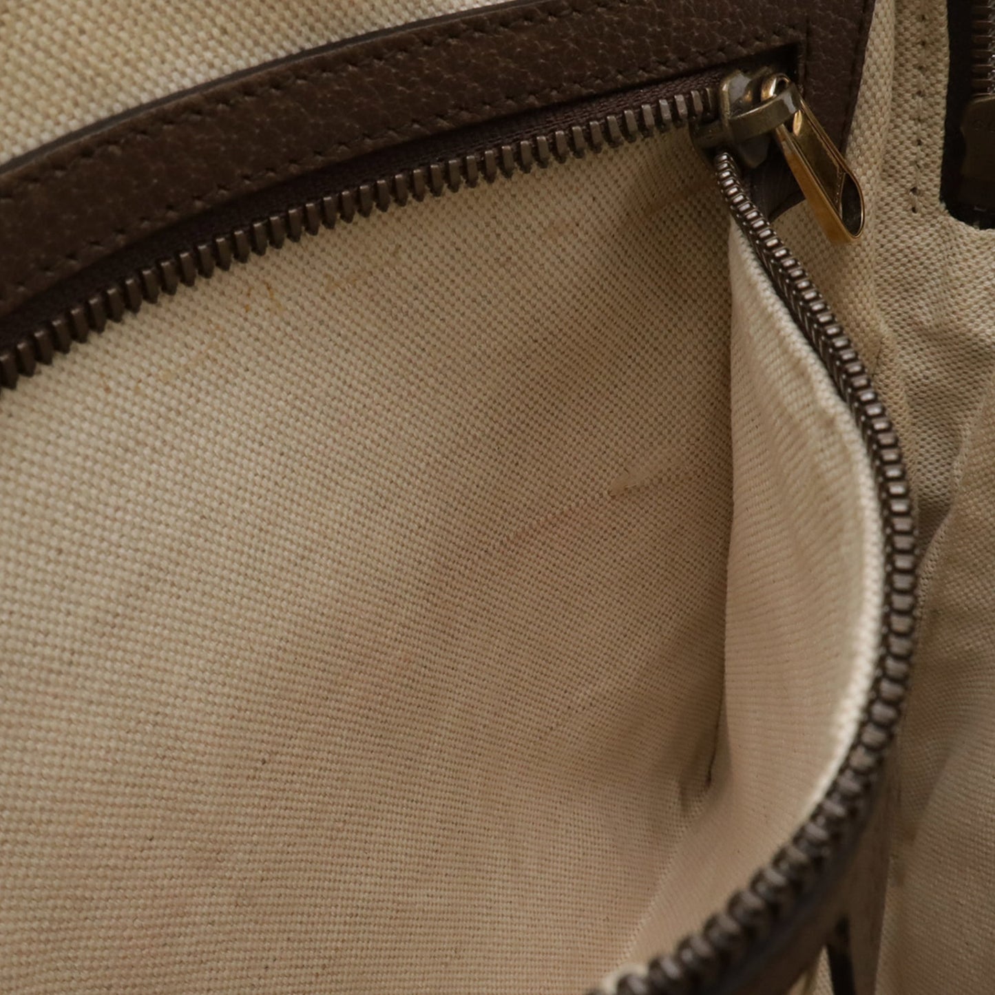 Gucci Beige Brown Gg Supreme Canvas Leather Pvc Coated Canvas Shoulder Bag