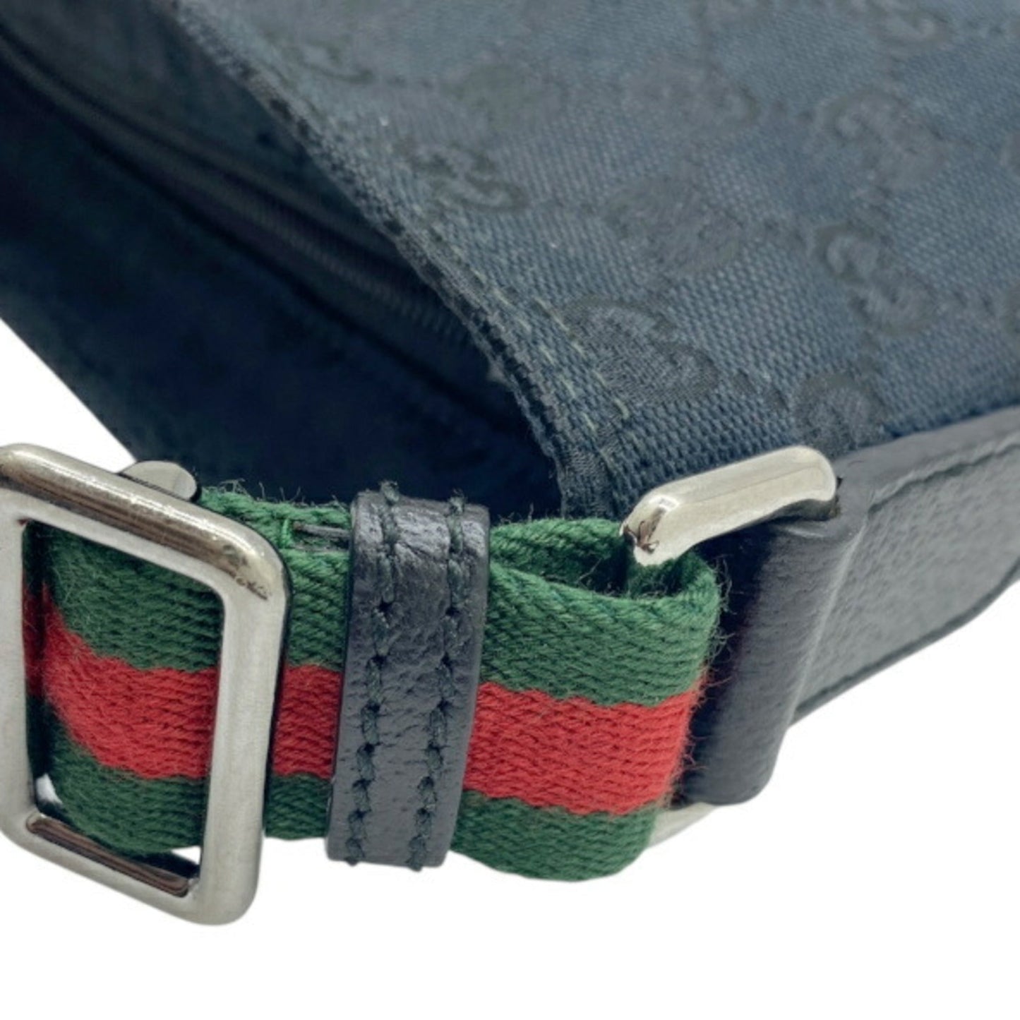 Gucci Black Gg Canvas Shoulder Bag