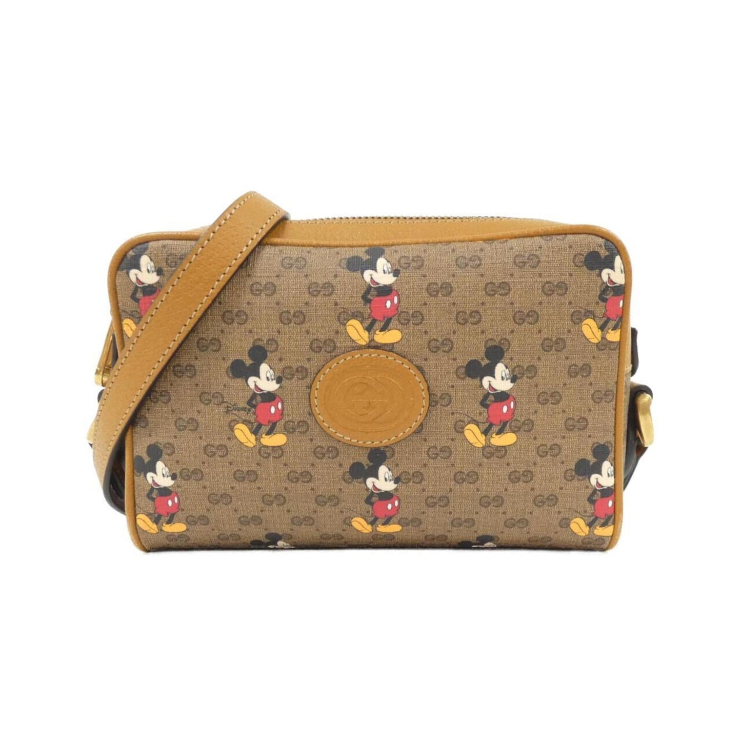 Gucci Beige Light Brown Gg Supreme Leather Shoulder Bag