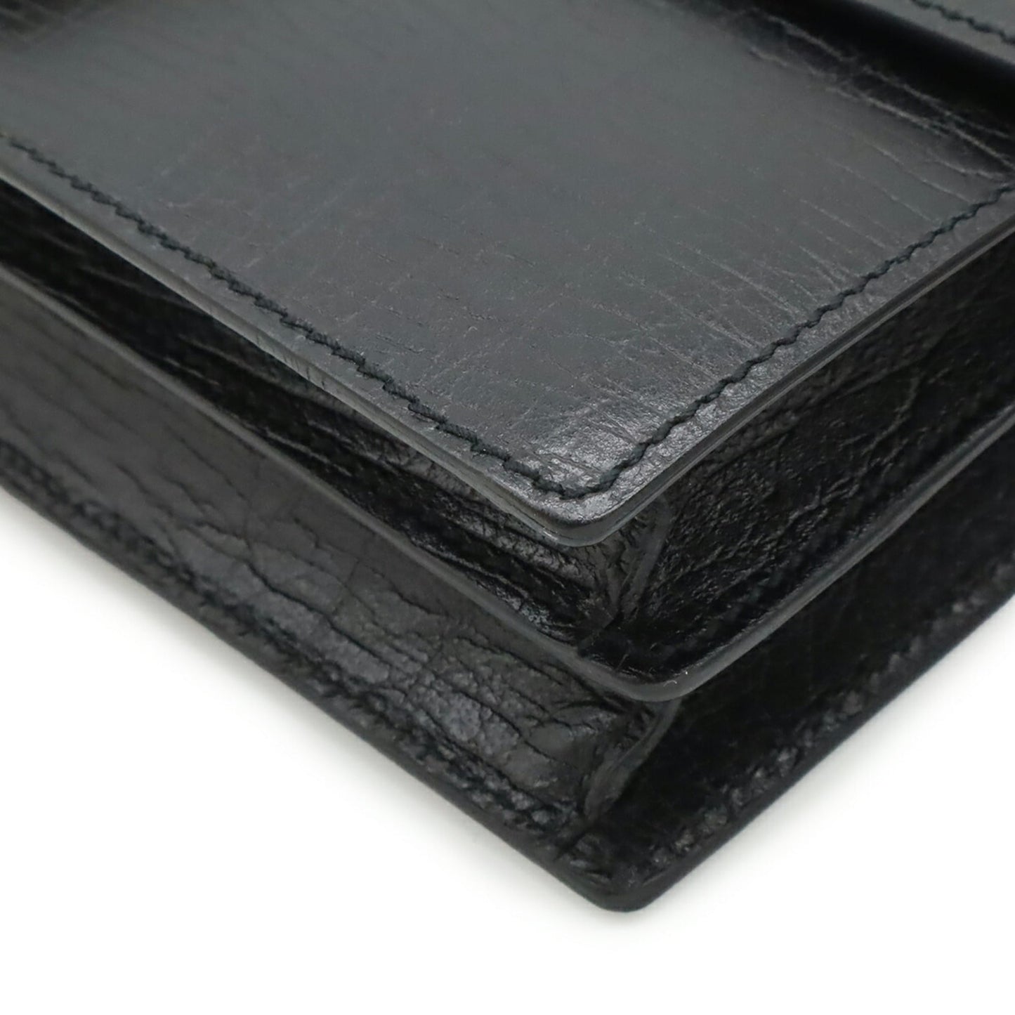 Gucci Black Leather Clutch Bag