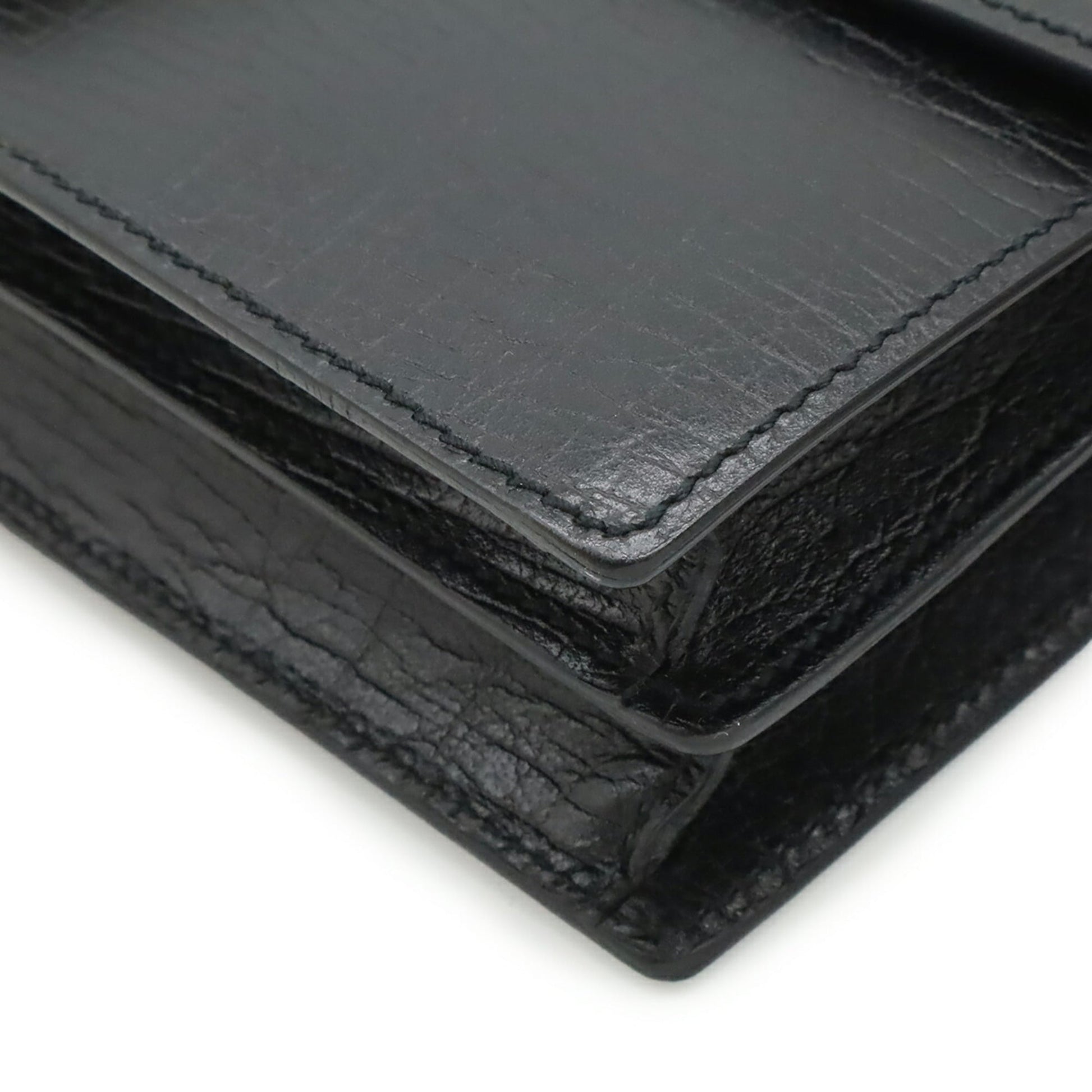 Gucci Black Leather Clutch Bag