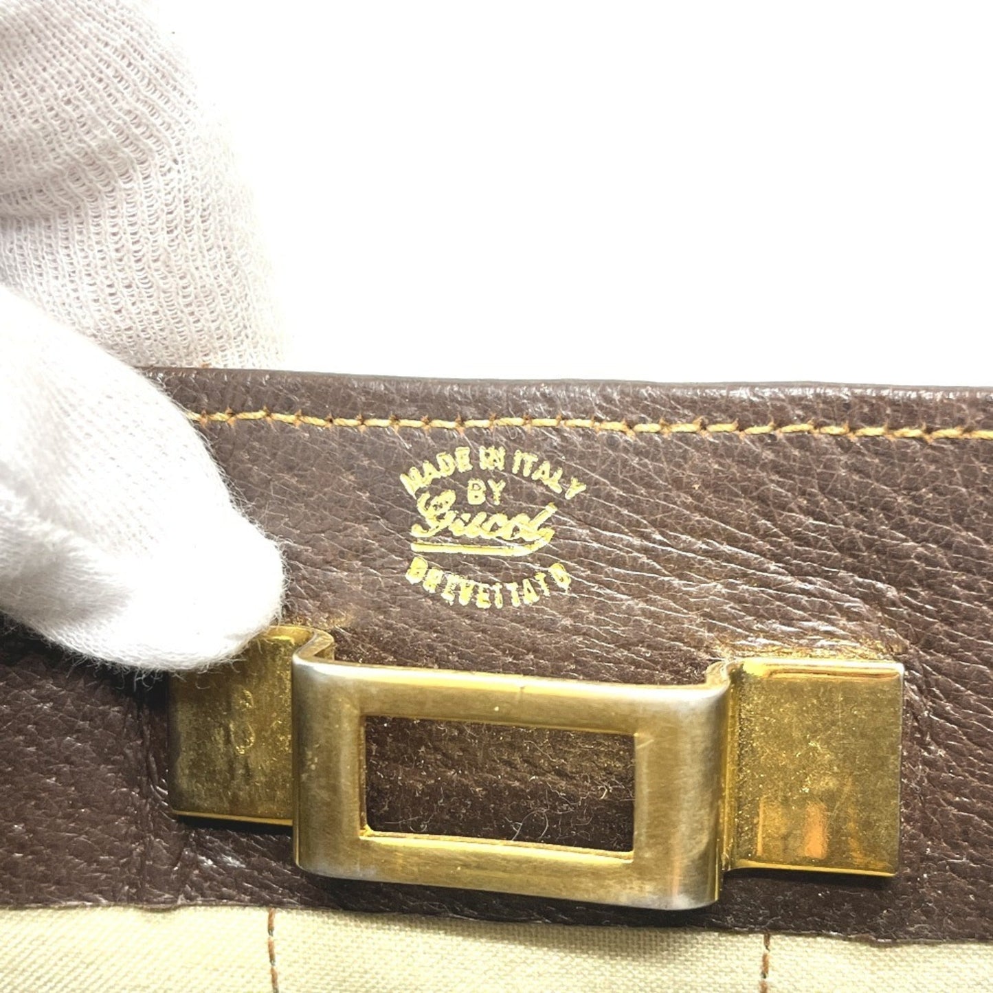 Gucci Brown Pvc Leather Shoulder Bag