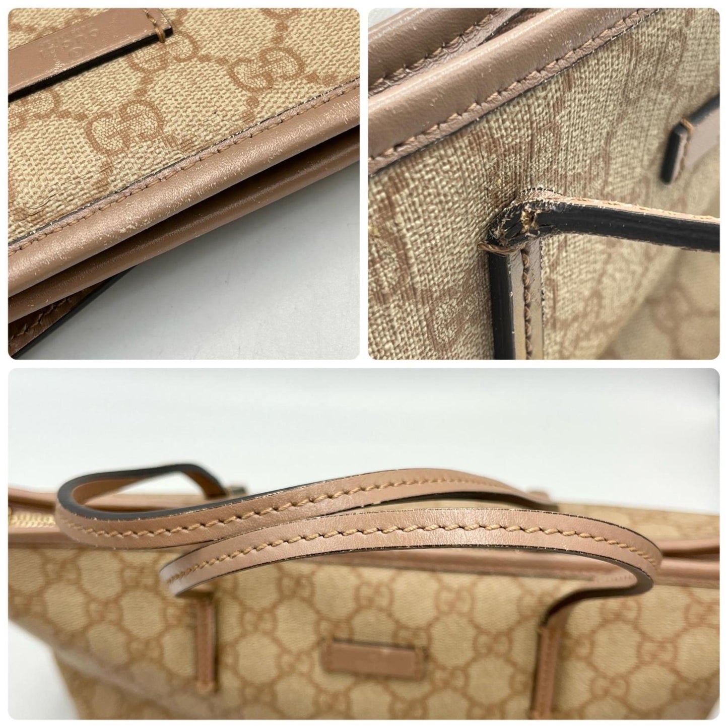Gucci Beige Gg Supreme Shoulder Bag Tote Bag