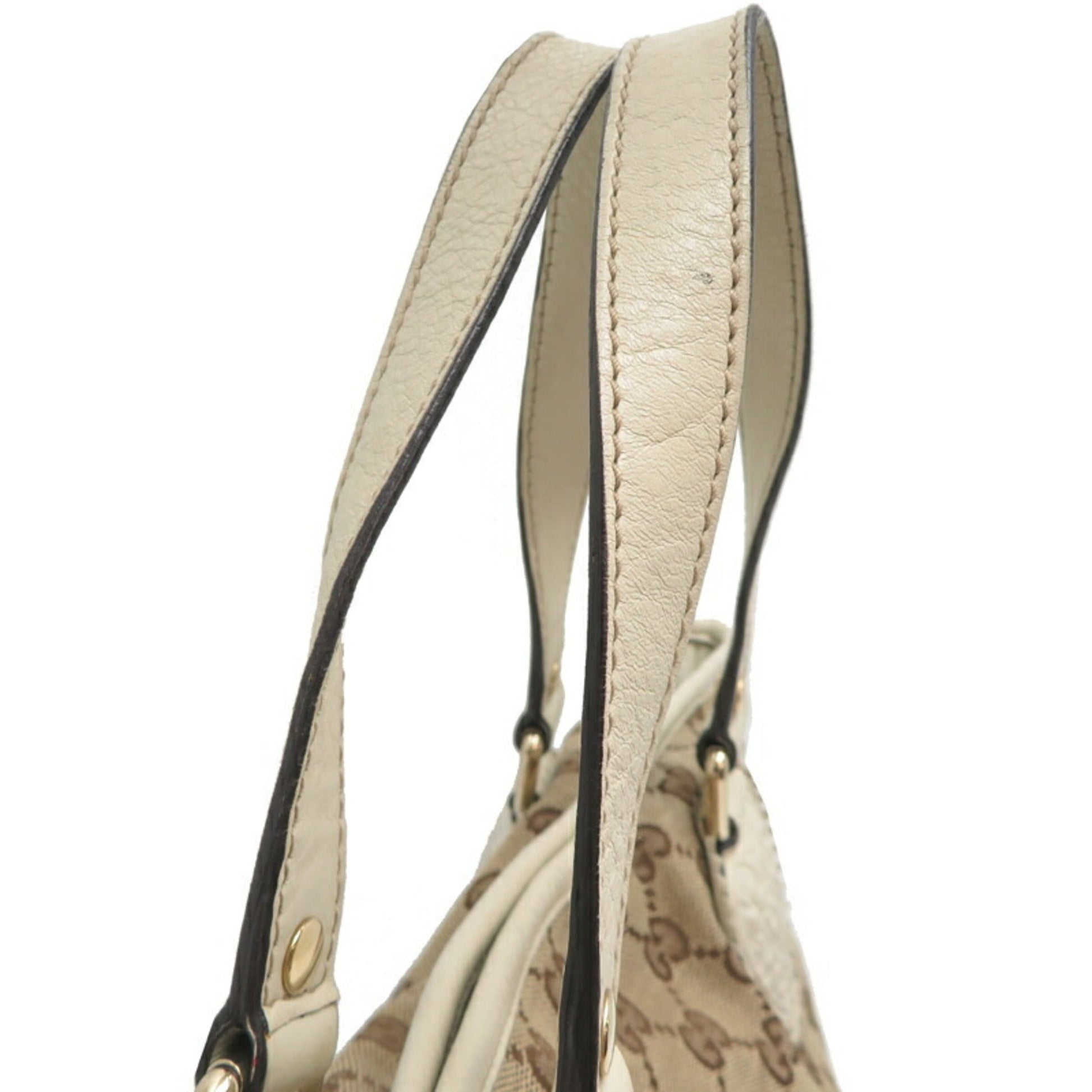 Gucci Beige White Gg Canvas Tote Bag