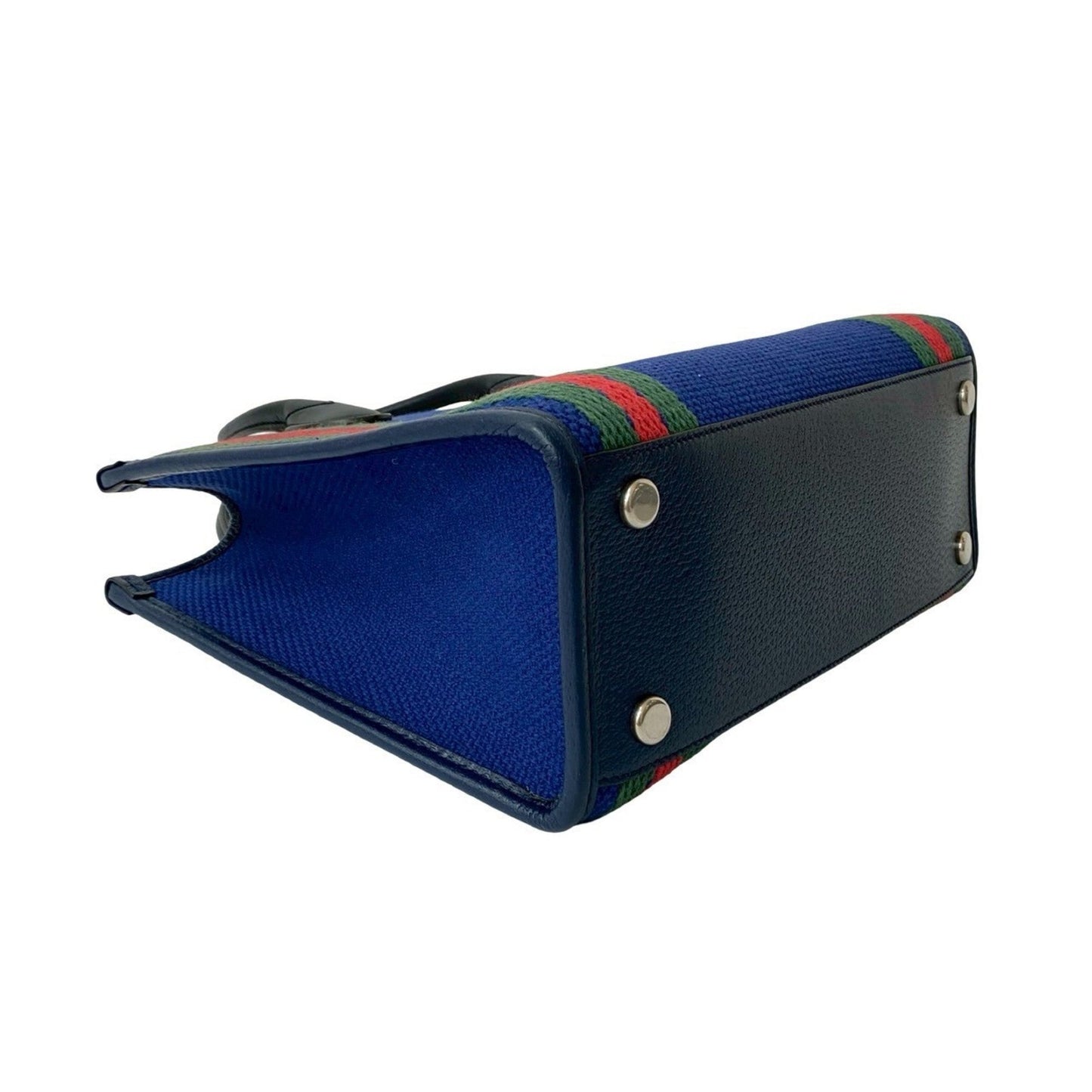 Gucci Black Blue Green Navy Red Color Canvas Handbag Tote Bag