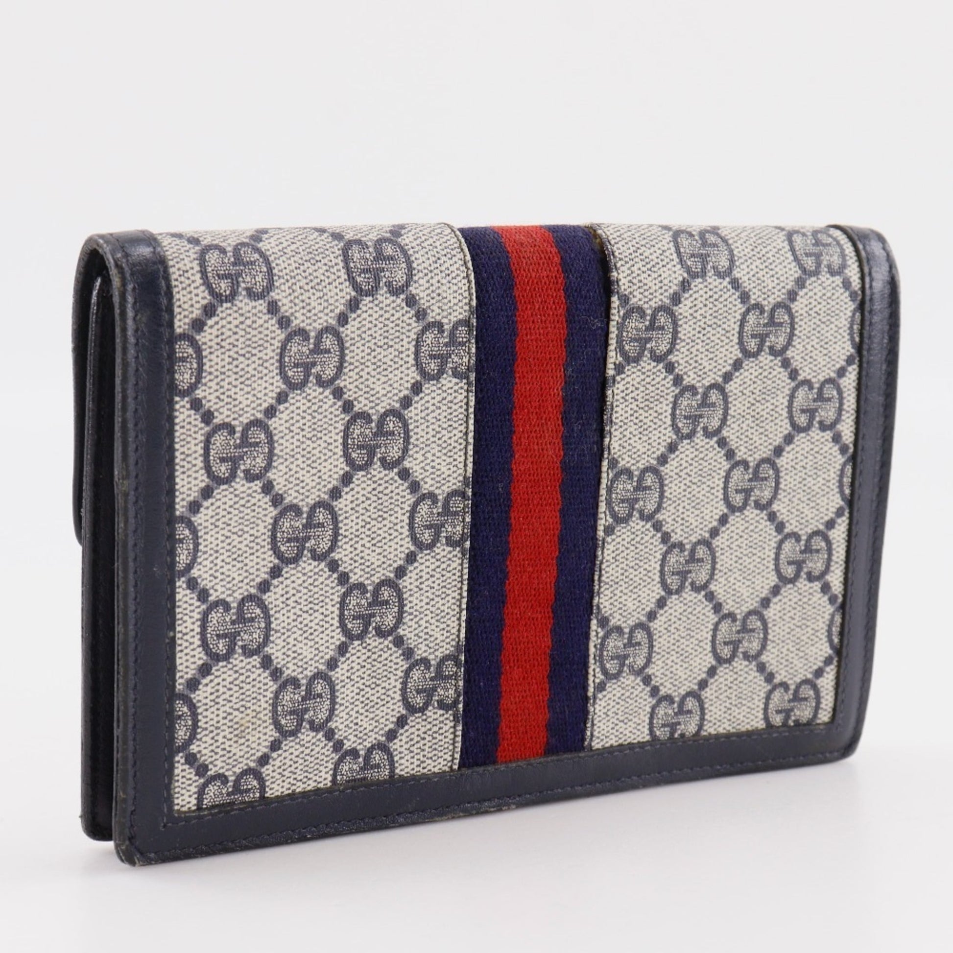 Gucci Navy Gg Supreme Pouch