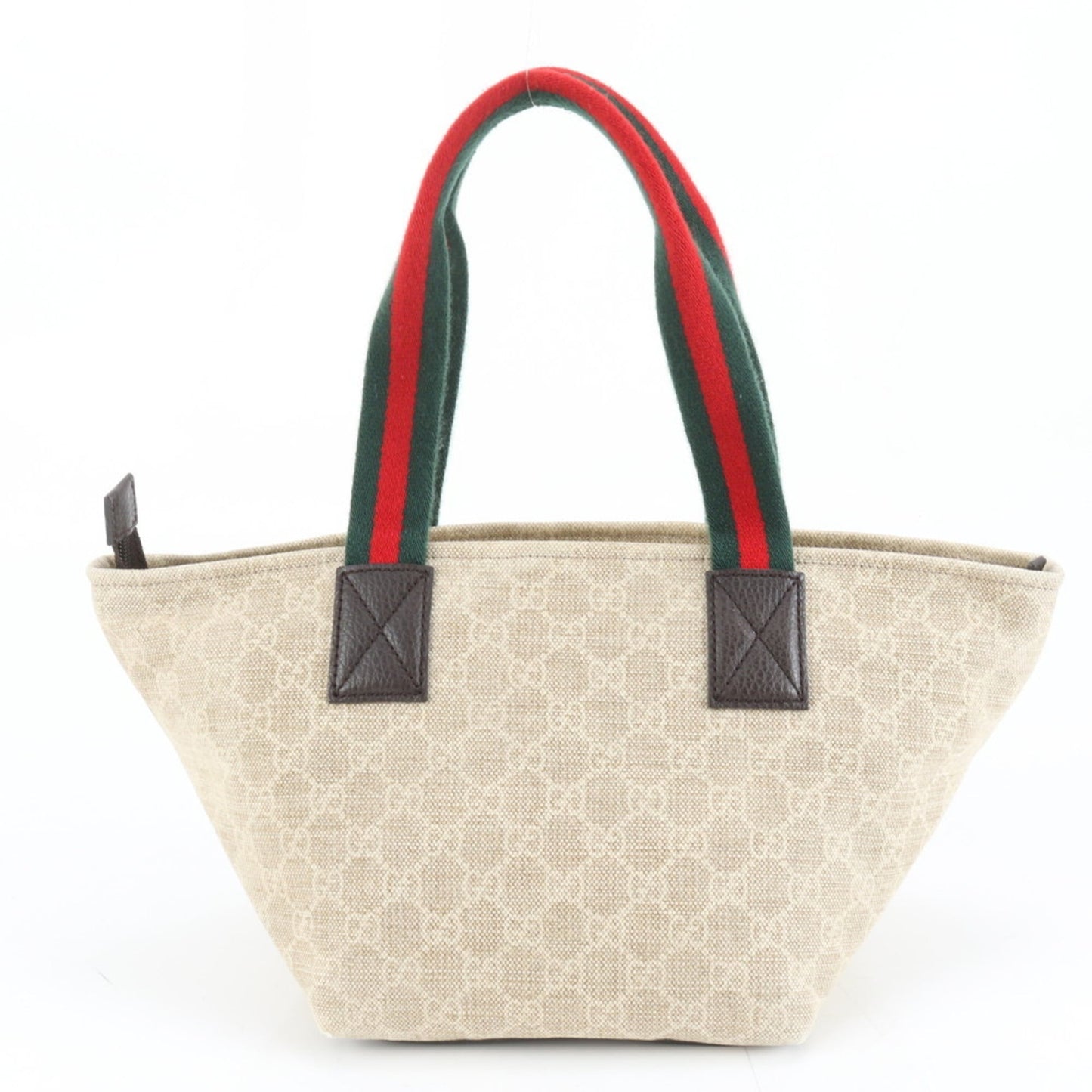 Gucci Brown Leather Canvas Handbag