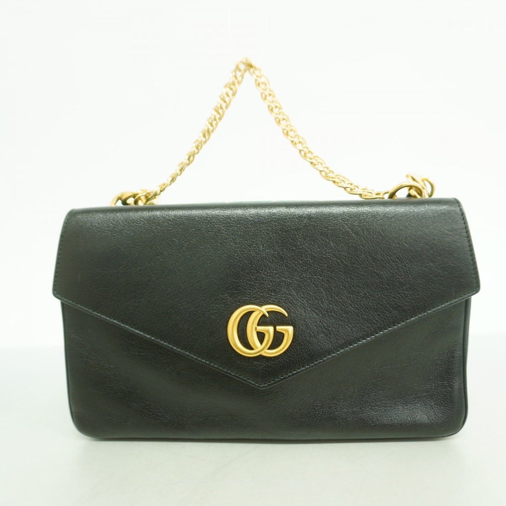 Gucci Black Green Leather Handbag