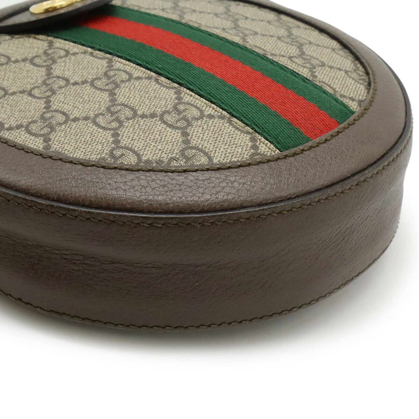 Gucci Beige Brown Green Red Color Gg Supreme Pvc Pochette Shoulder Bag