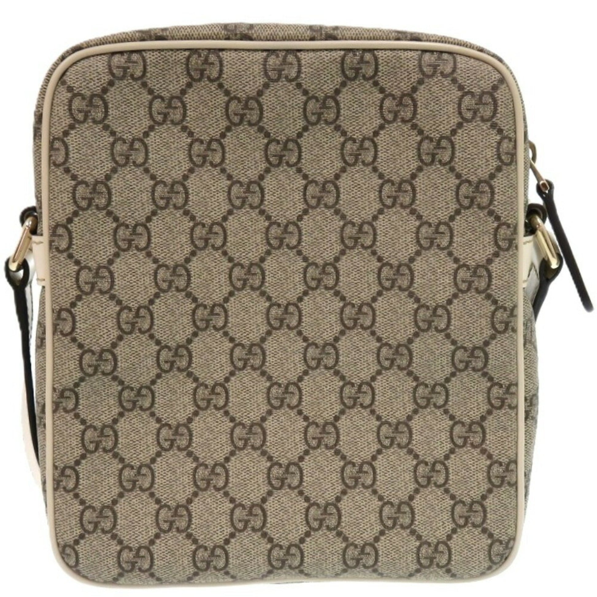Gucci Brown Ivory Gg Supreme Pvc Shoulder Bag