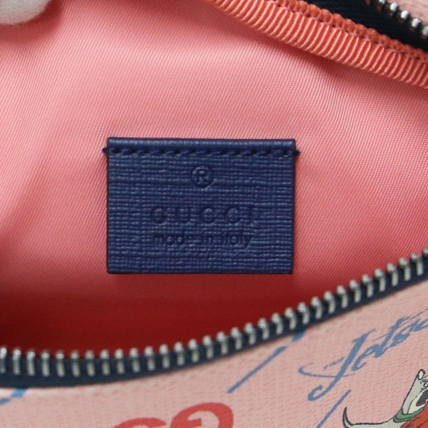 Gucci Blue Pink Leather Sling Bag