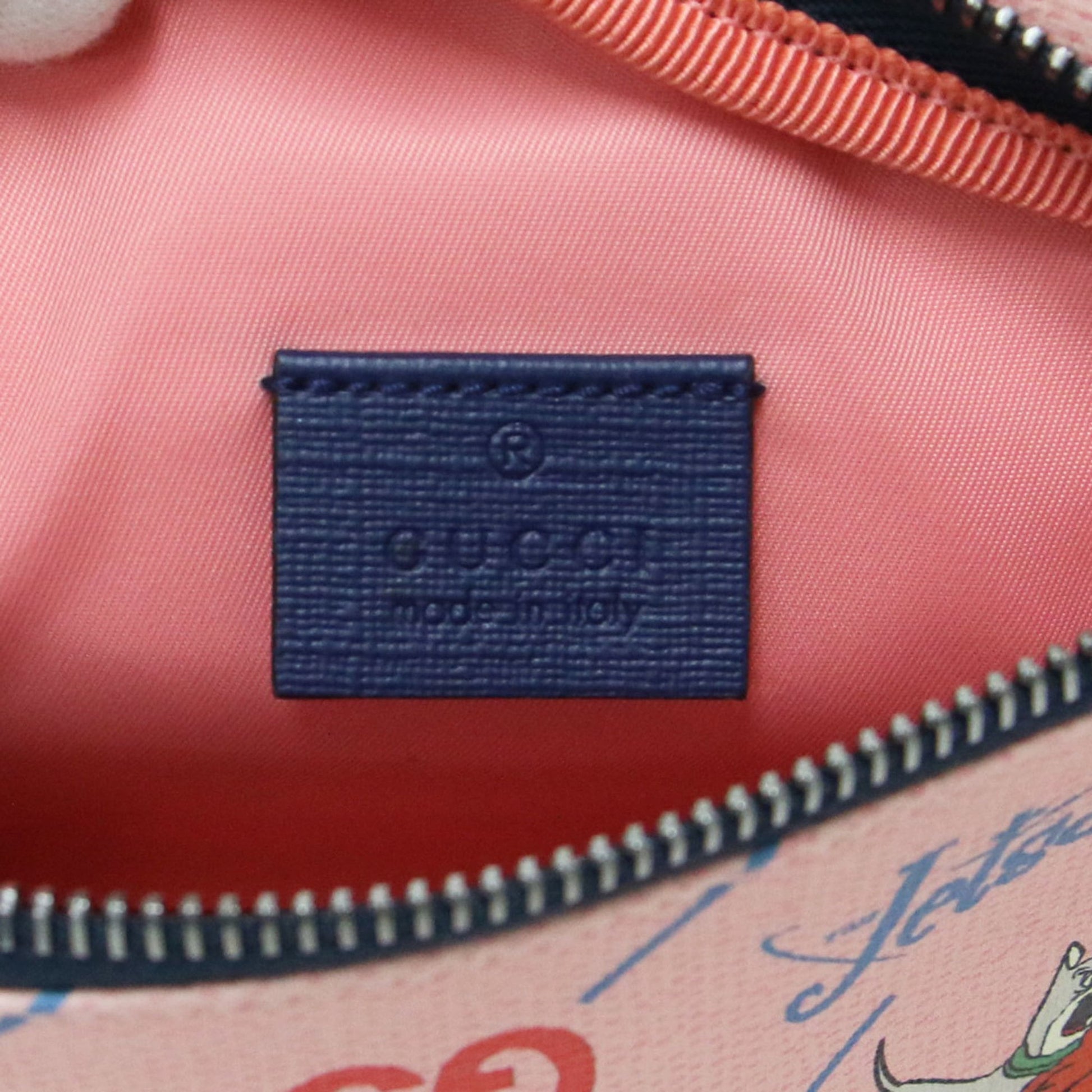 Gucci Blue Pink Leather Sling Bag