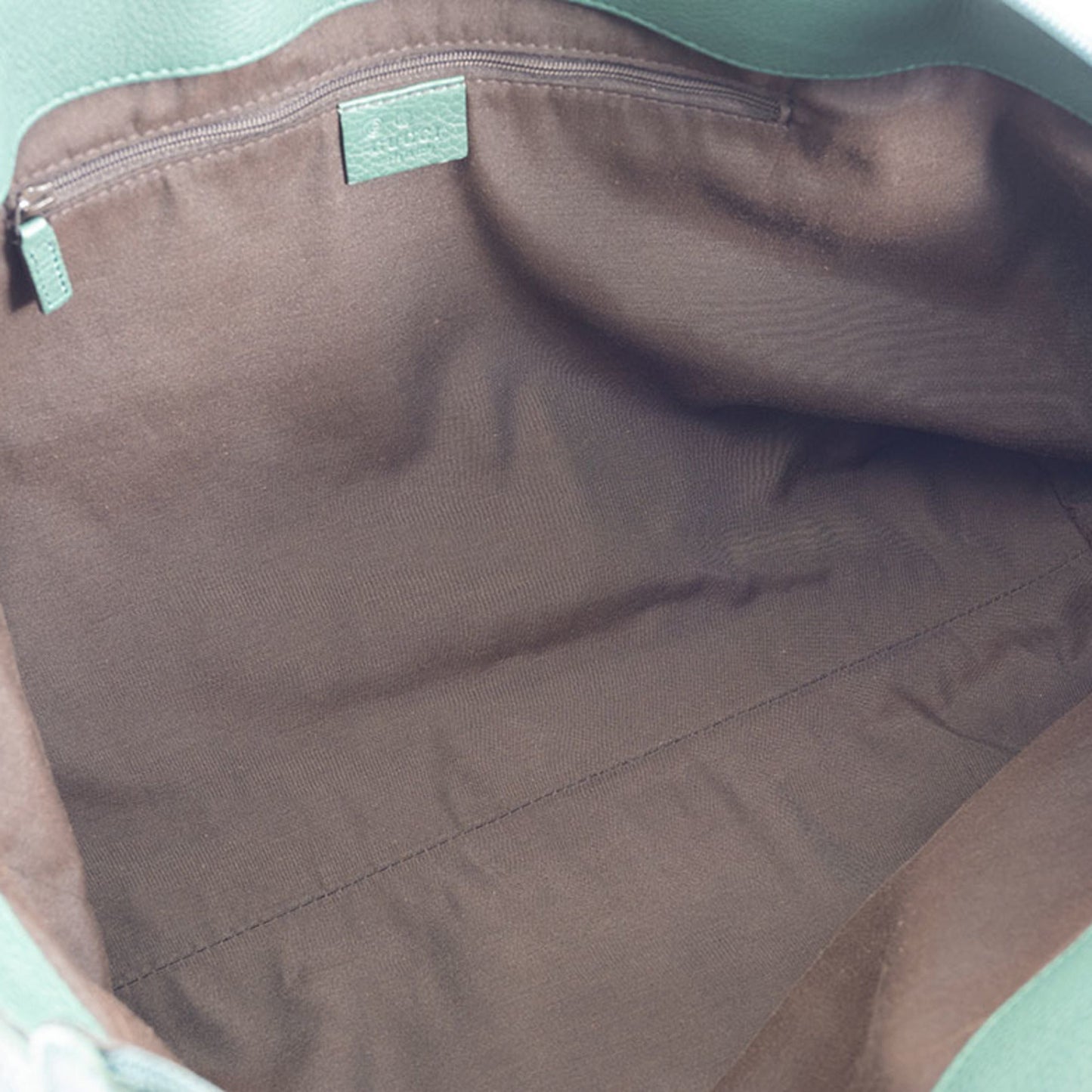 Gucci Abbey Green Leather Shoulder Bag Tote Bag
