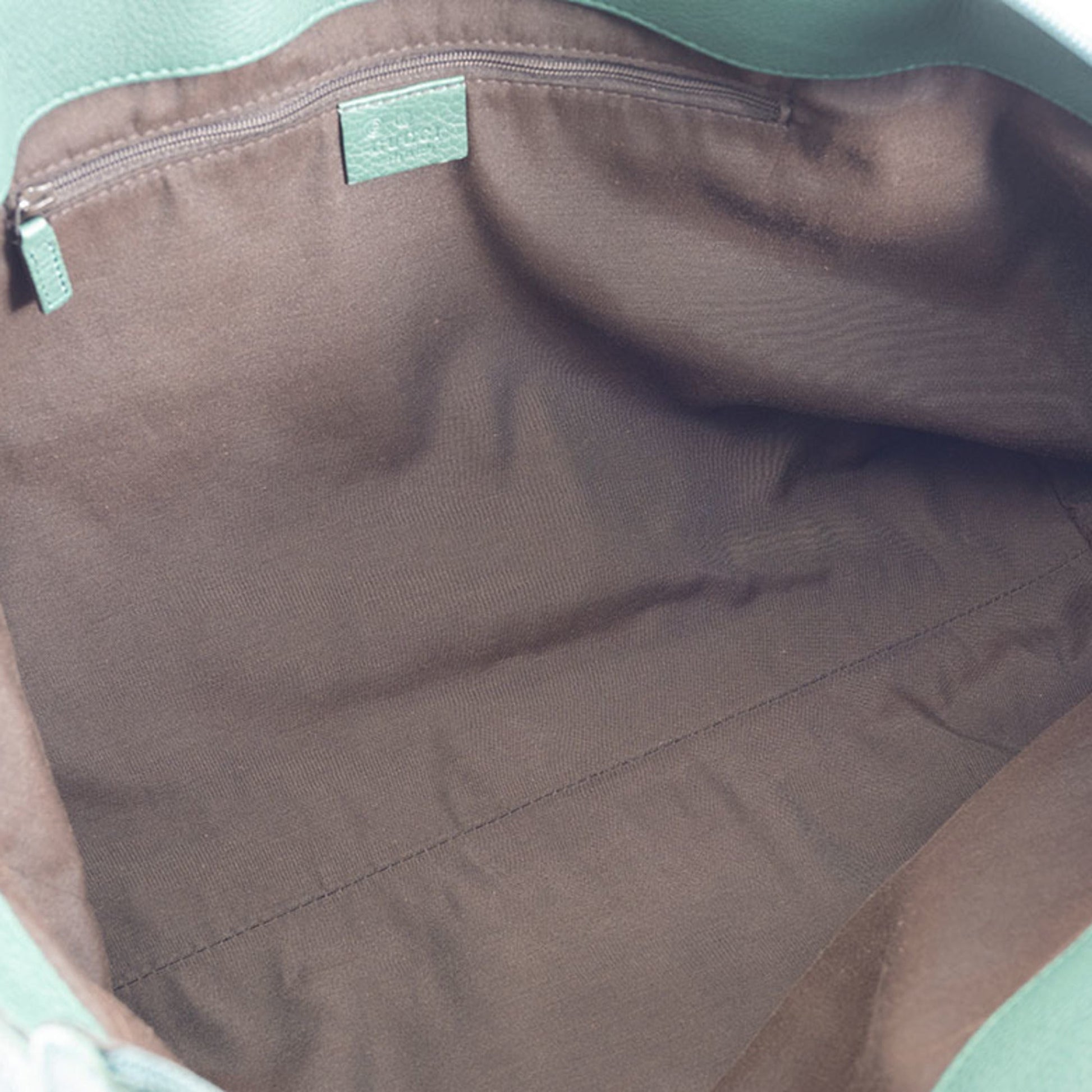 Gucci Abbey Green Leather Shoulder Bag Tote Bag