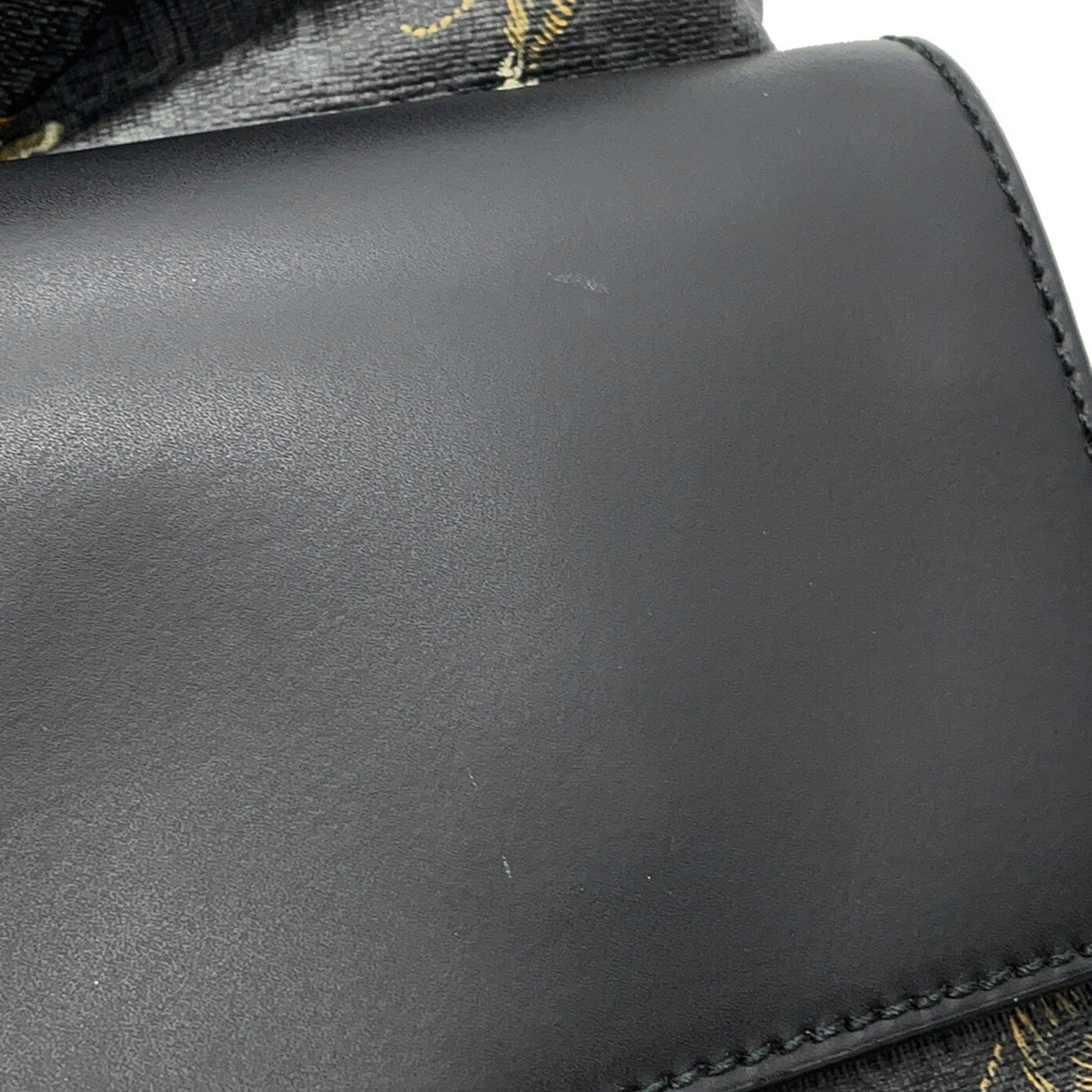 Gucci Sherry Line Black Gg Supreme Leather Backpack