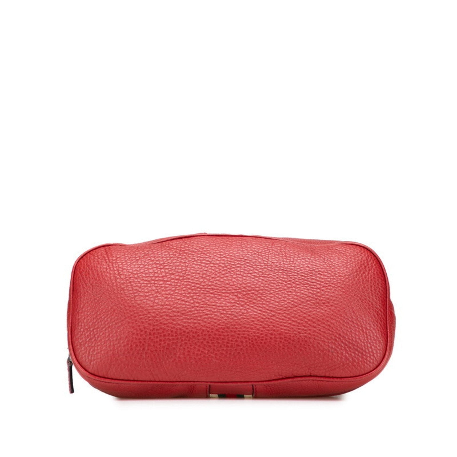 Gucci Red Color Leather Handbag Shoulder Bag