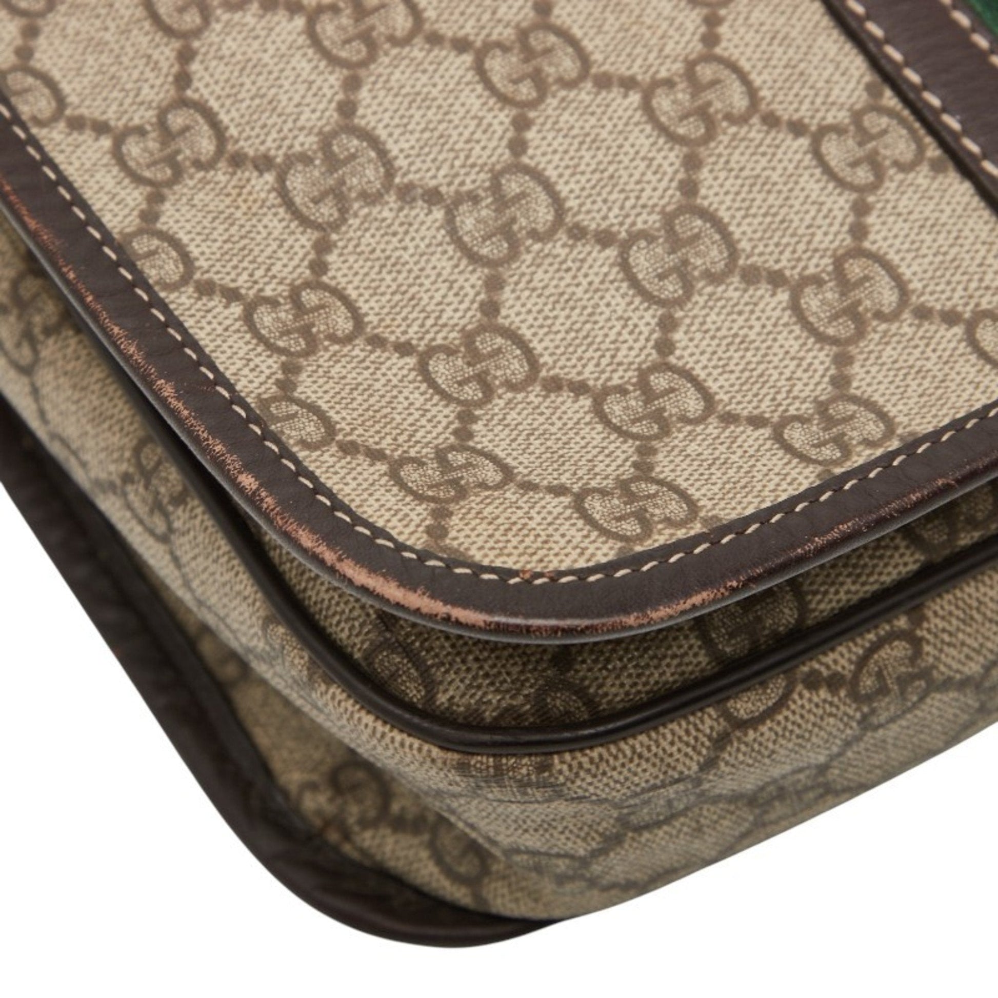 Gucci Beige Multi-Color Pvc Leather Shoulder Bag