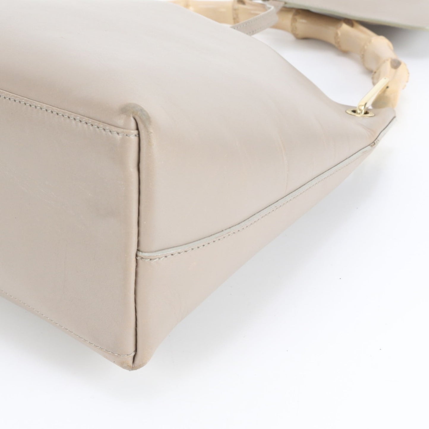 Gucci Grayish Leather Pouch Shoulder Bag