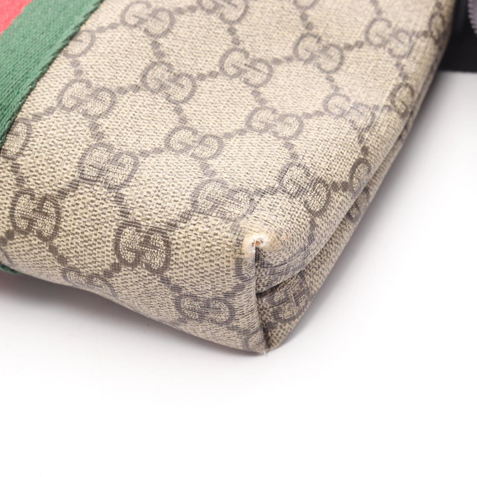 Gucci Beige Multi-Color Gg Supreme Leather Shoulder Bag