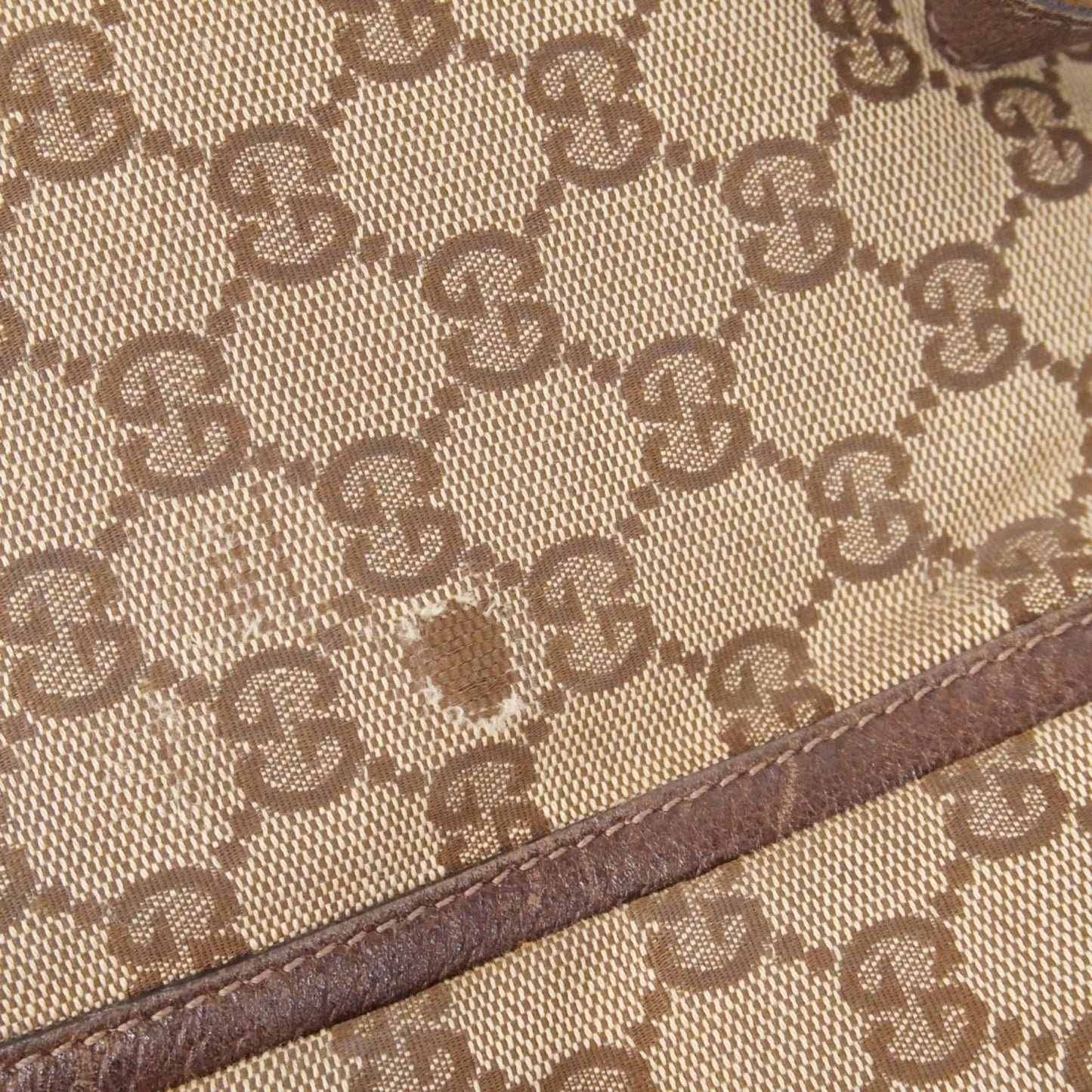 Gucci Brown Canvas Handbag
