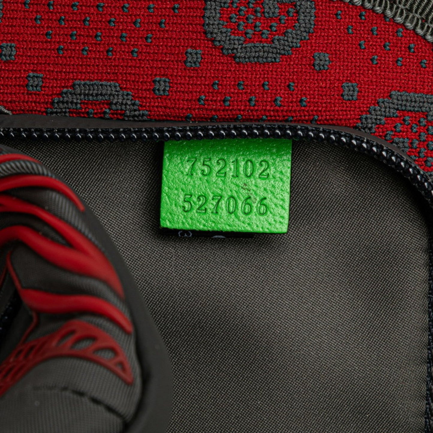 Gucci Gray Red Color Nylon Rubber Fanny Pack Sling Bag