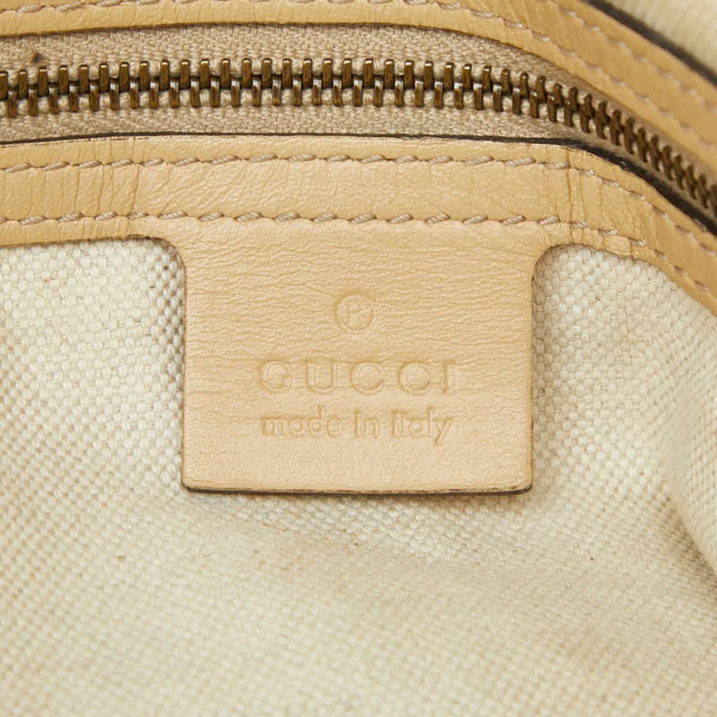 Gucci Beige Gg Leather Leather Handbag