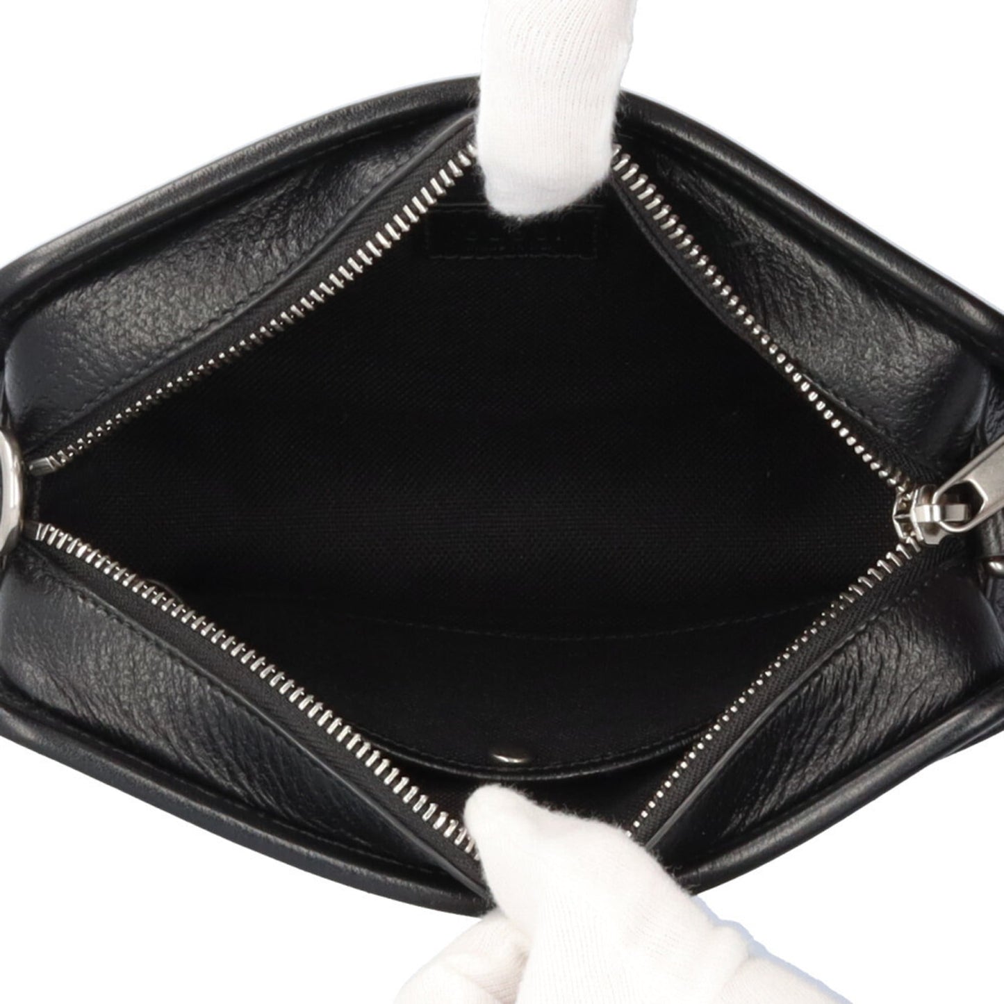 Gucci Black Gg Canvas Leather Shoulder Bag