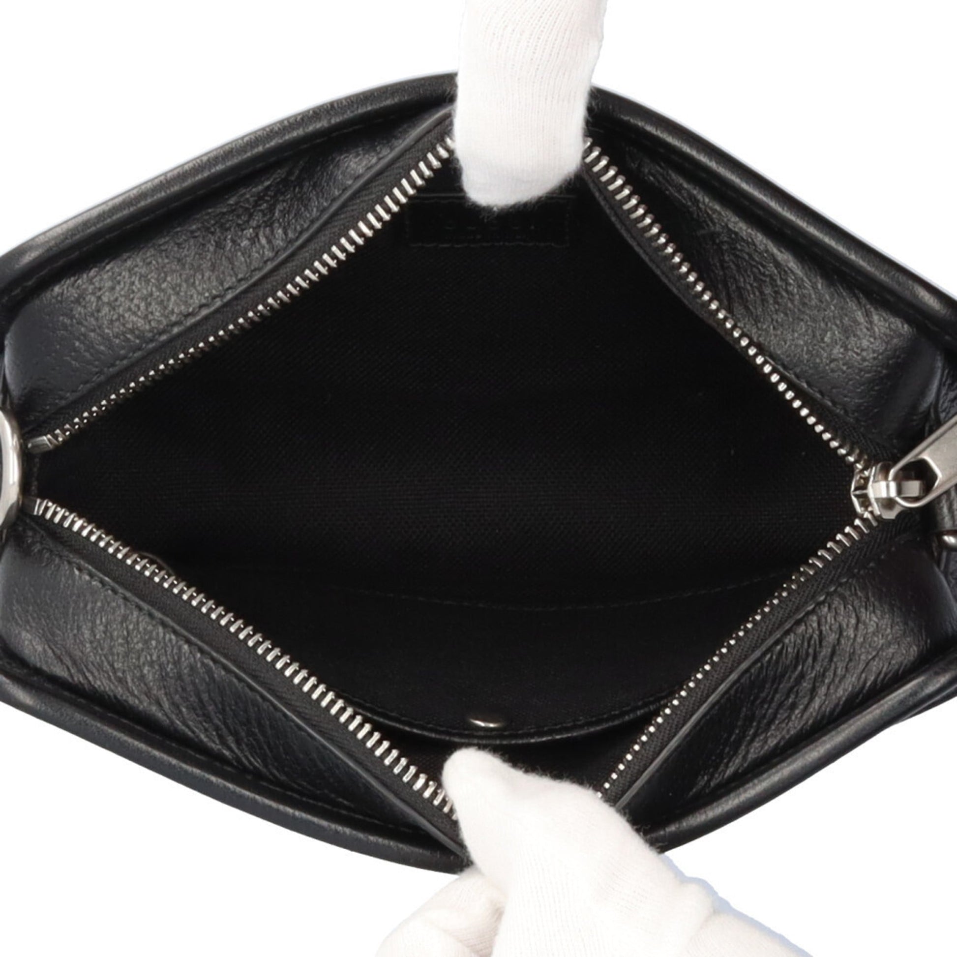 Gucci Black Gg Canvas Leather Shoulder Bag