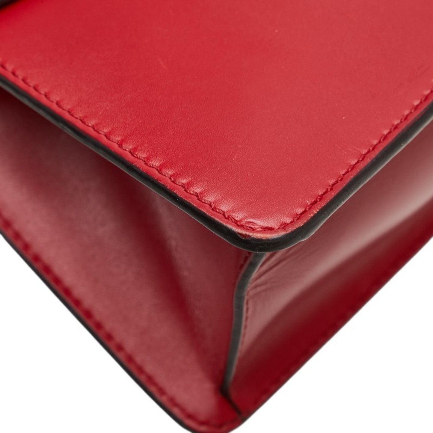Gucci Navy Red Color Leather Shoulder Bag