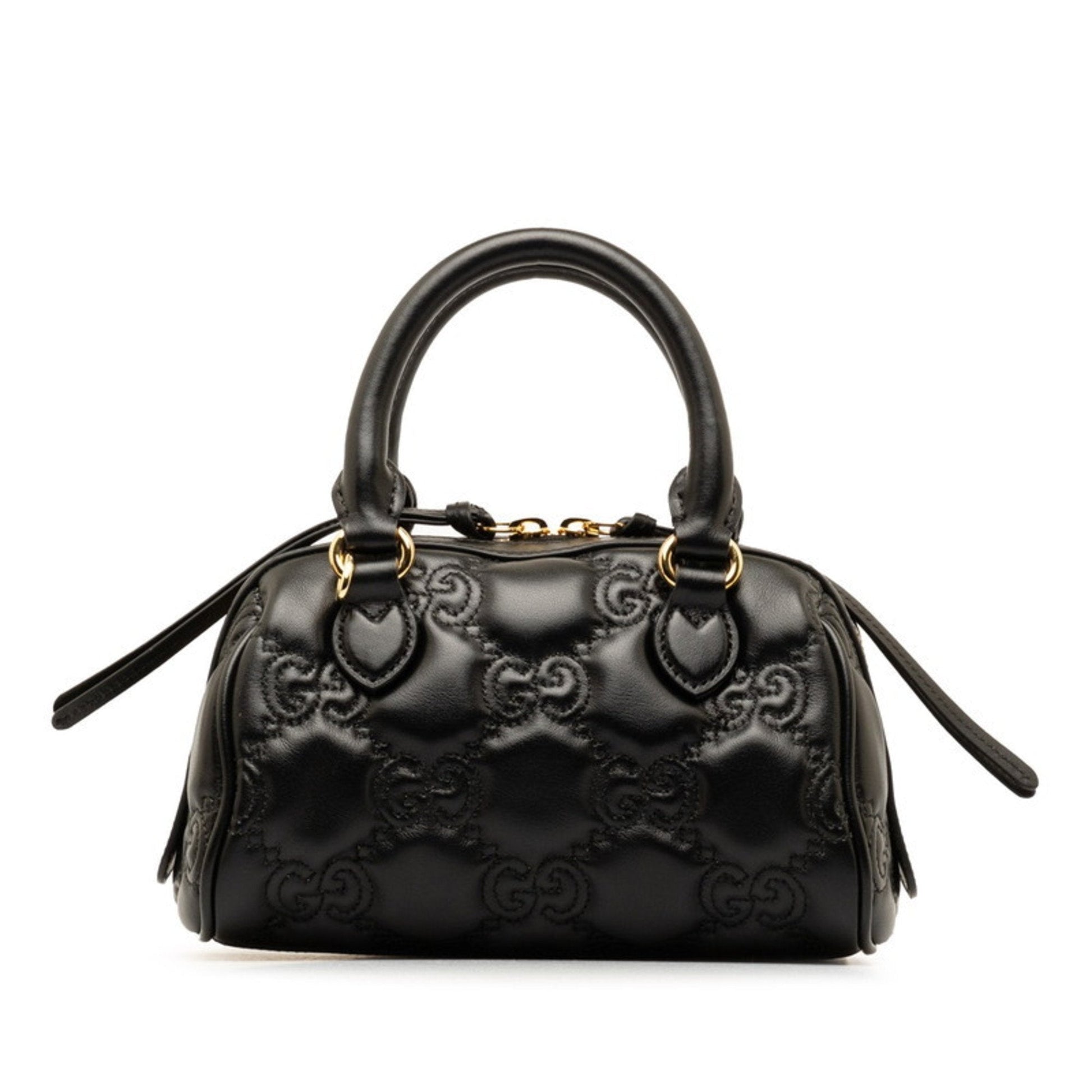 Gucci Black Leather Handbag Shoulder Bag