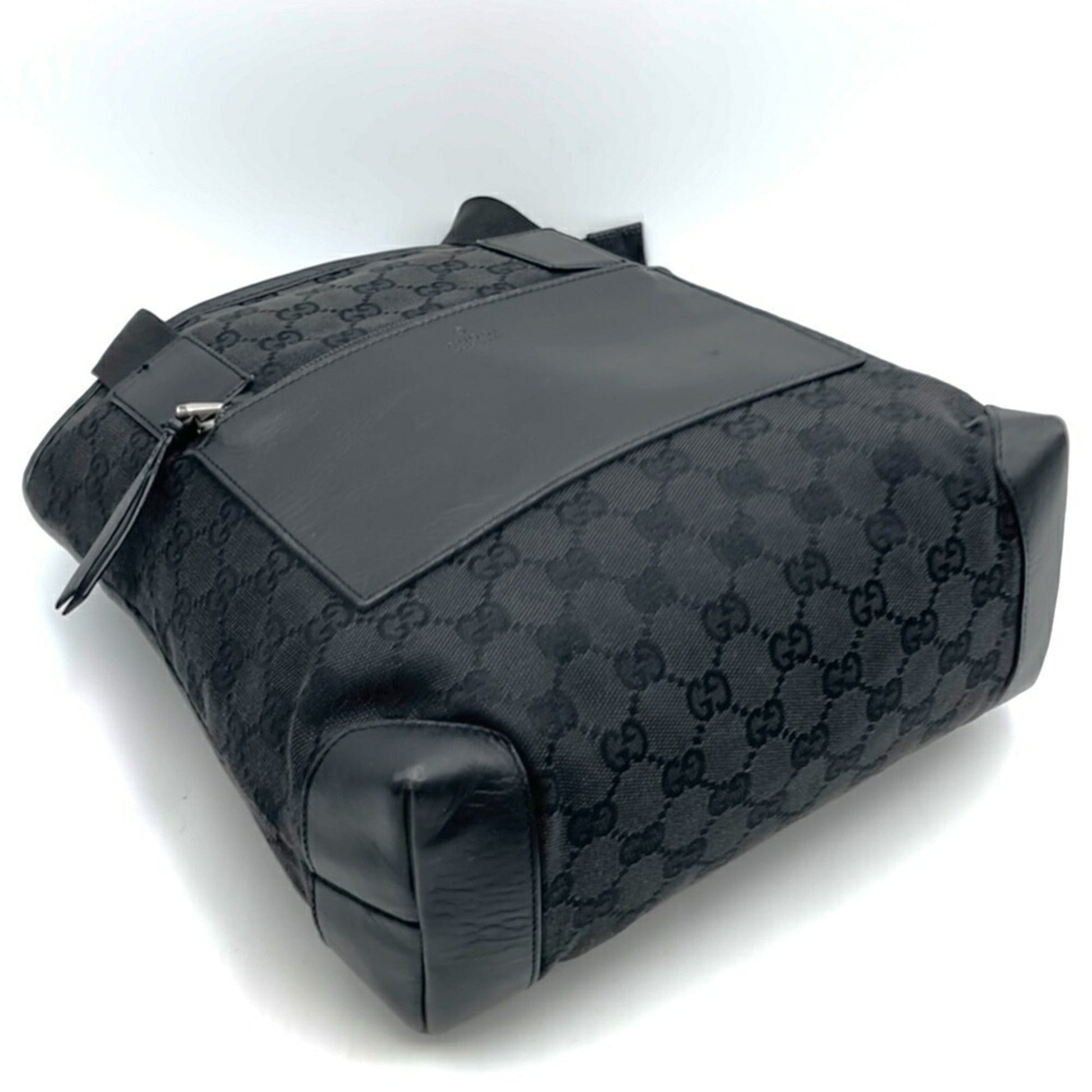 Gucci Black Gg Canvas Tote Bag