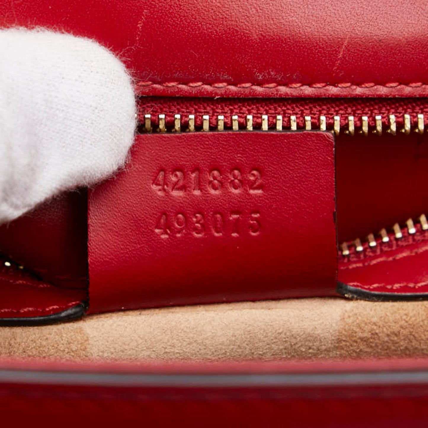 Gucci Navy Red Color Leather Shoulder Bag