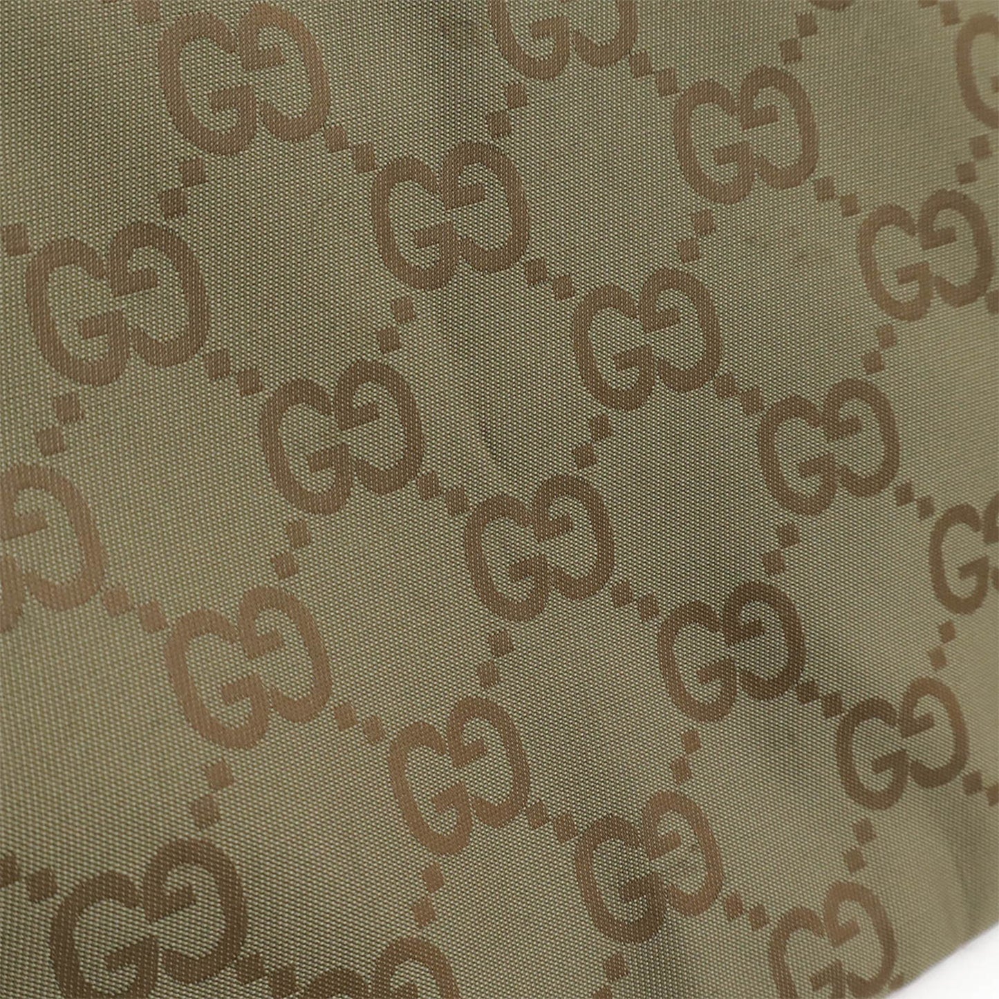 Gucci Green Khaki Nylon Leather Clutch Bag Pouch
