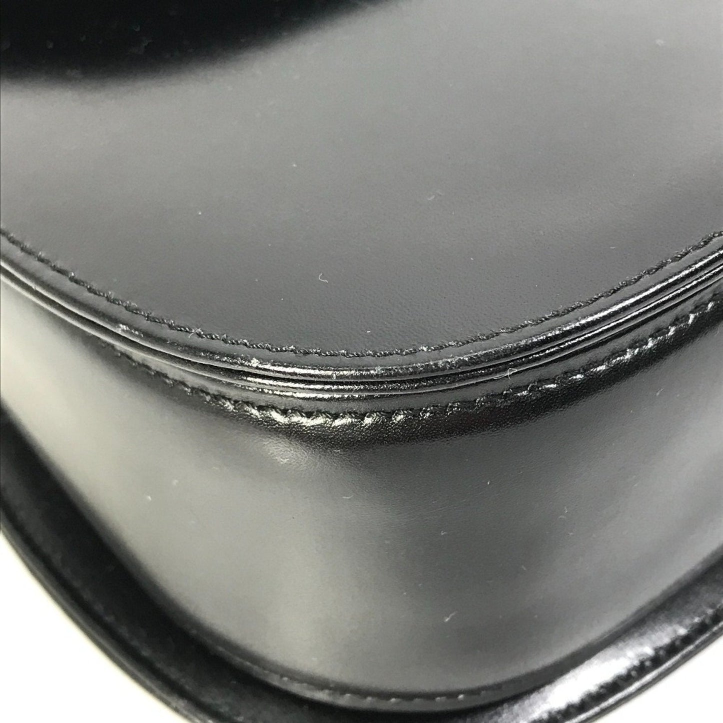 Gucci Black Leather Bamboo Handbag