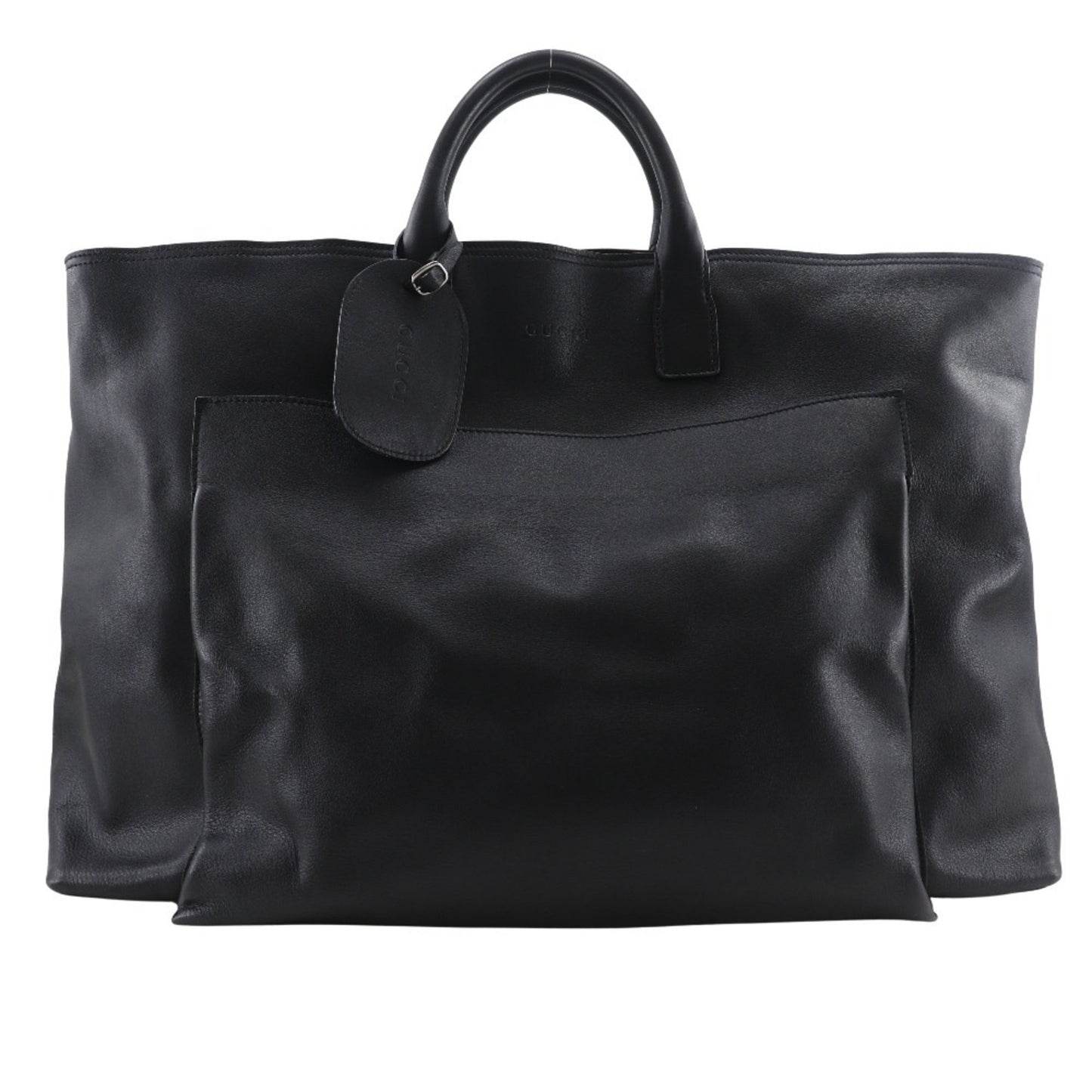 Gucci Black Leather Boston Bag