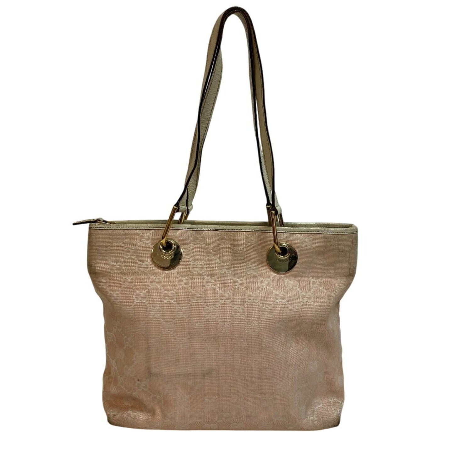 Gucci White Canvas Tote Bag