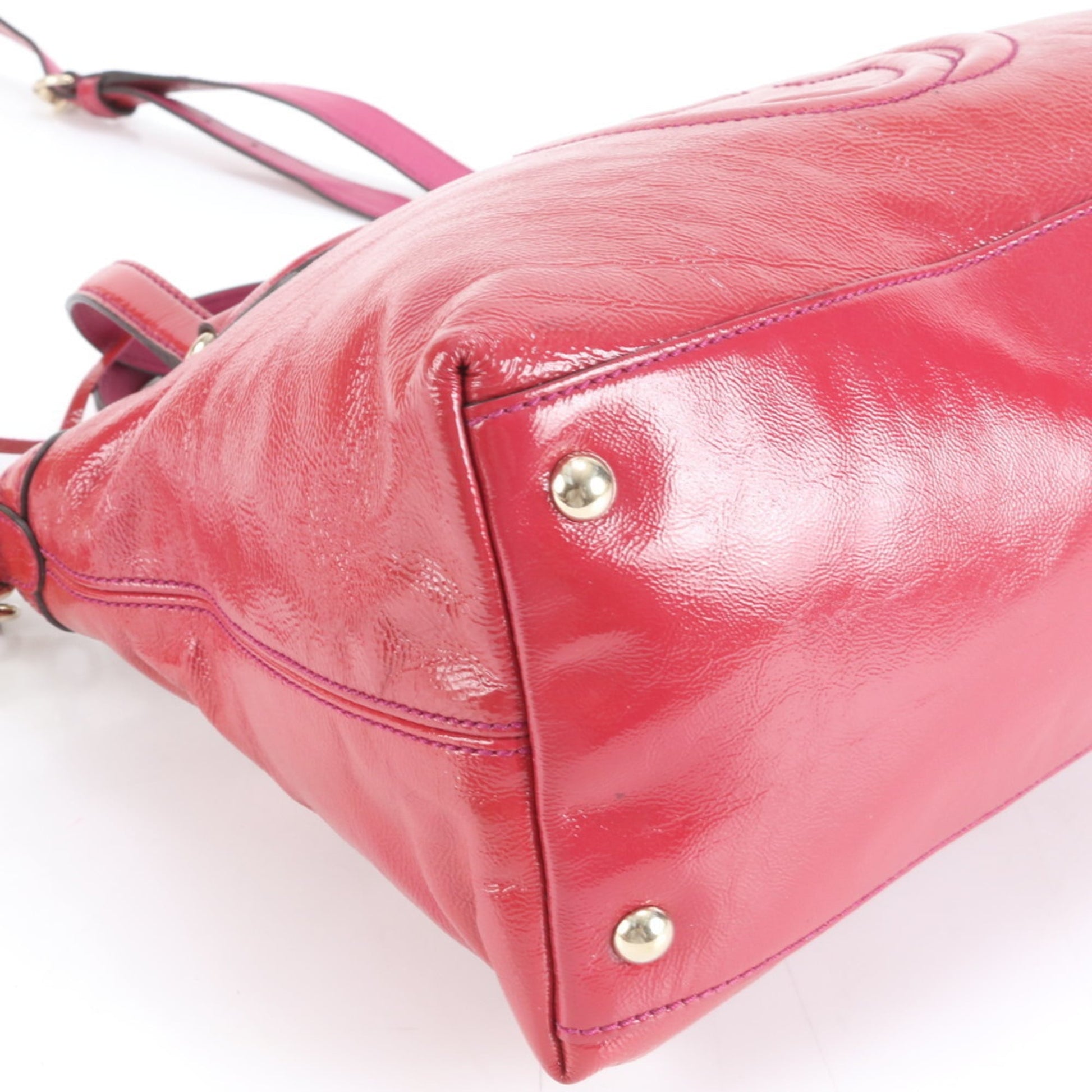 Gucci Pink Red Color Leather Shoulder Bag