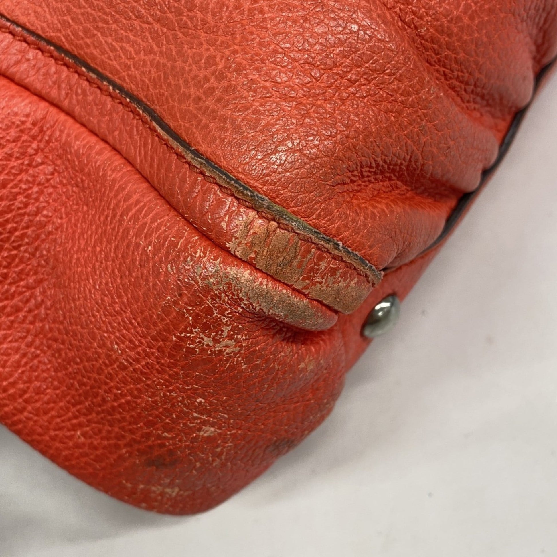 Gucci Red Color Leather Tote Bag