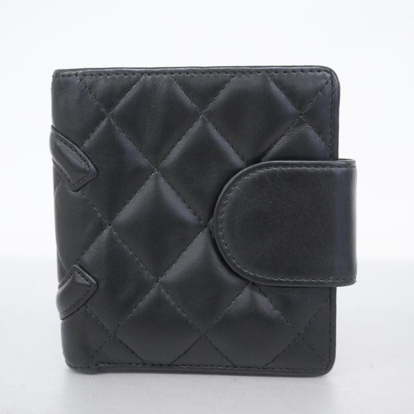 Chanel Wallet Cambon Lambskin Black Women's