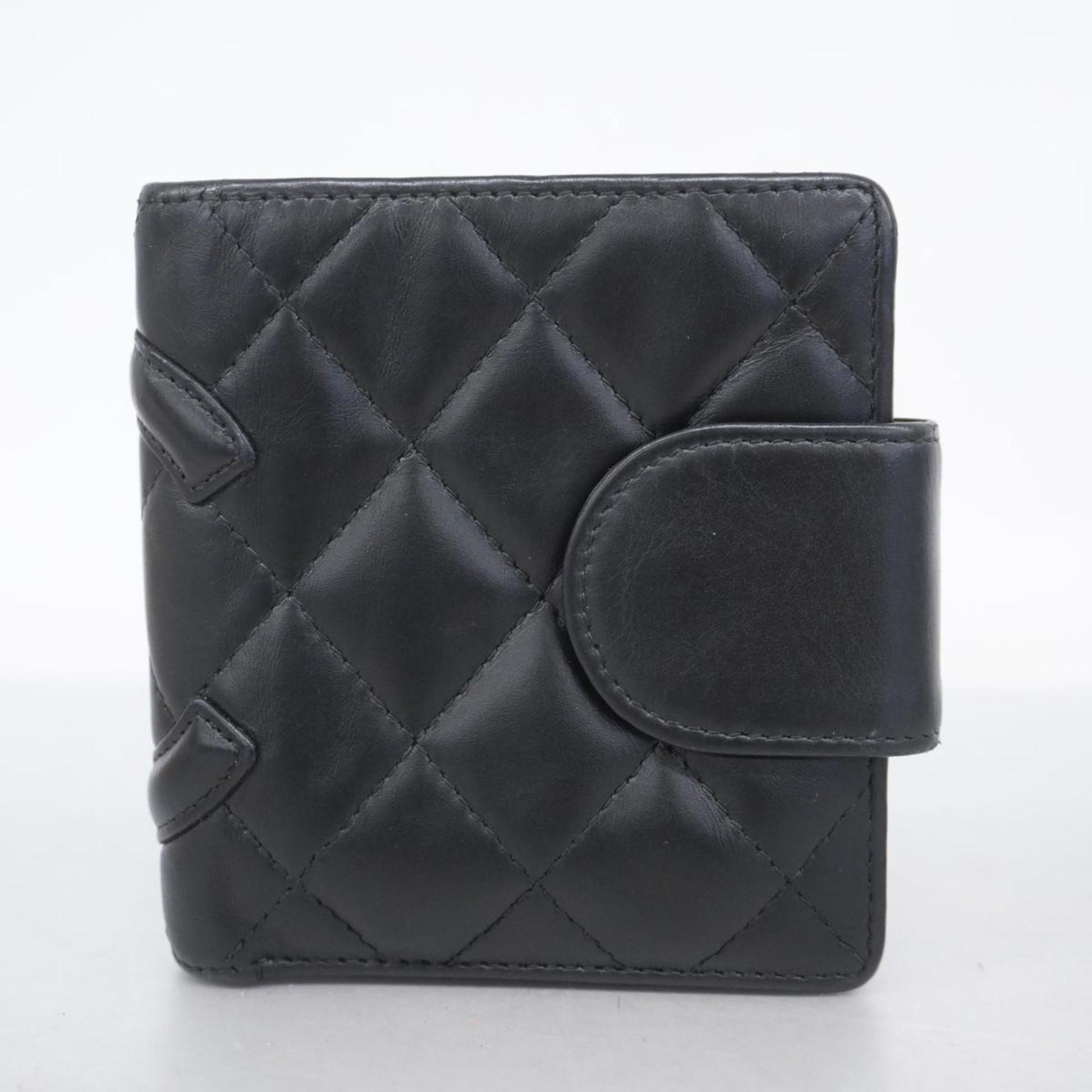 Chanel Wallet Cambon Lambskin Black Women's