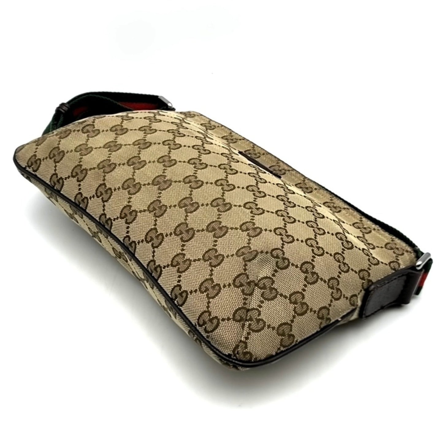 Gucci Gg Canvas Brown Gg Canvas Leather Shoulder Bag