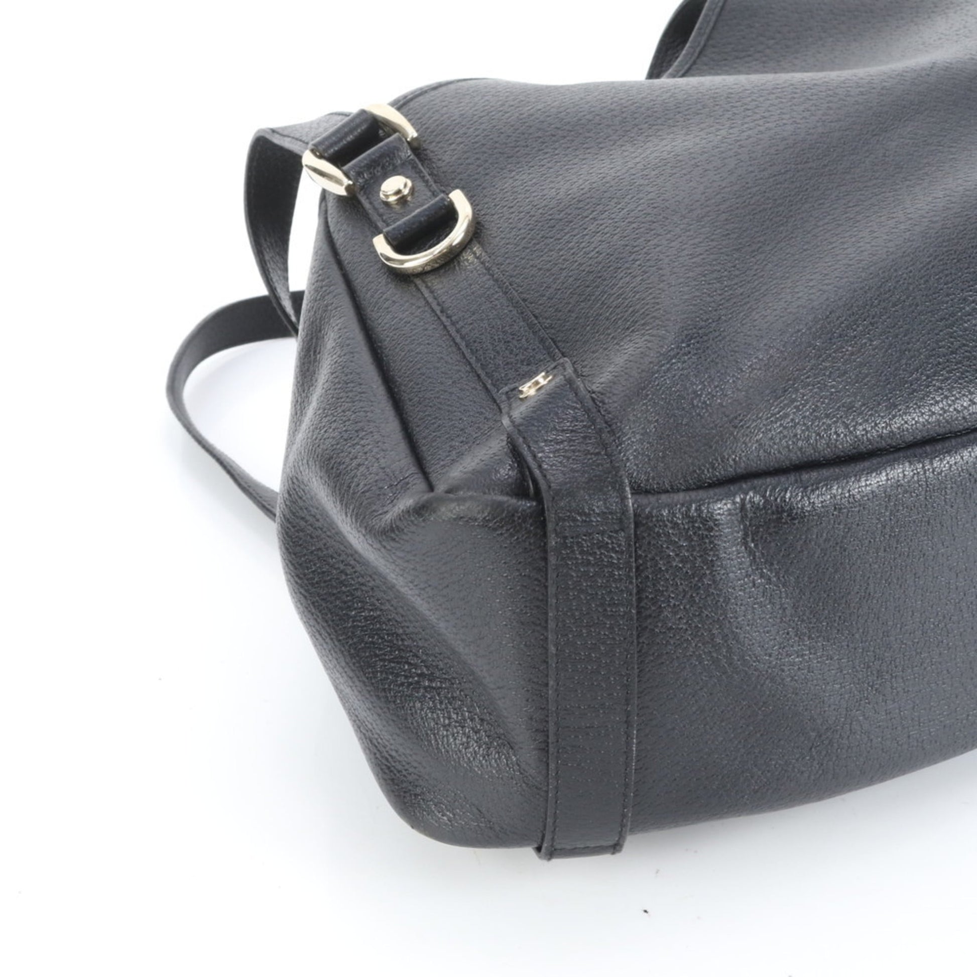 Gucci Black Leather Tote Bag