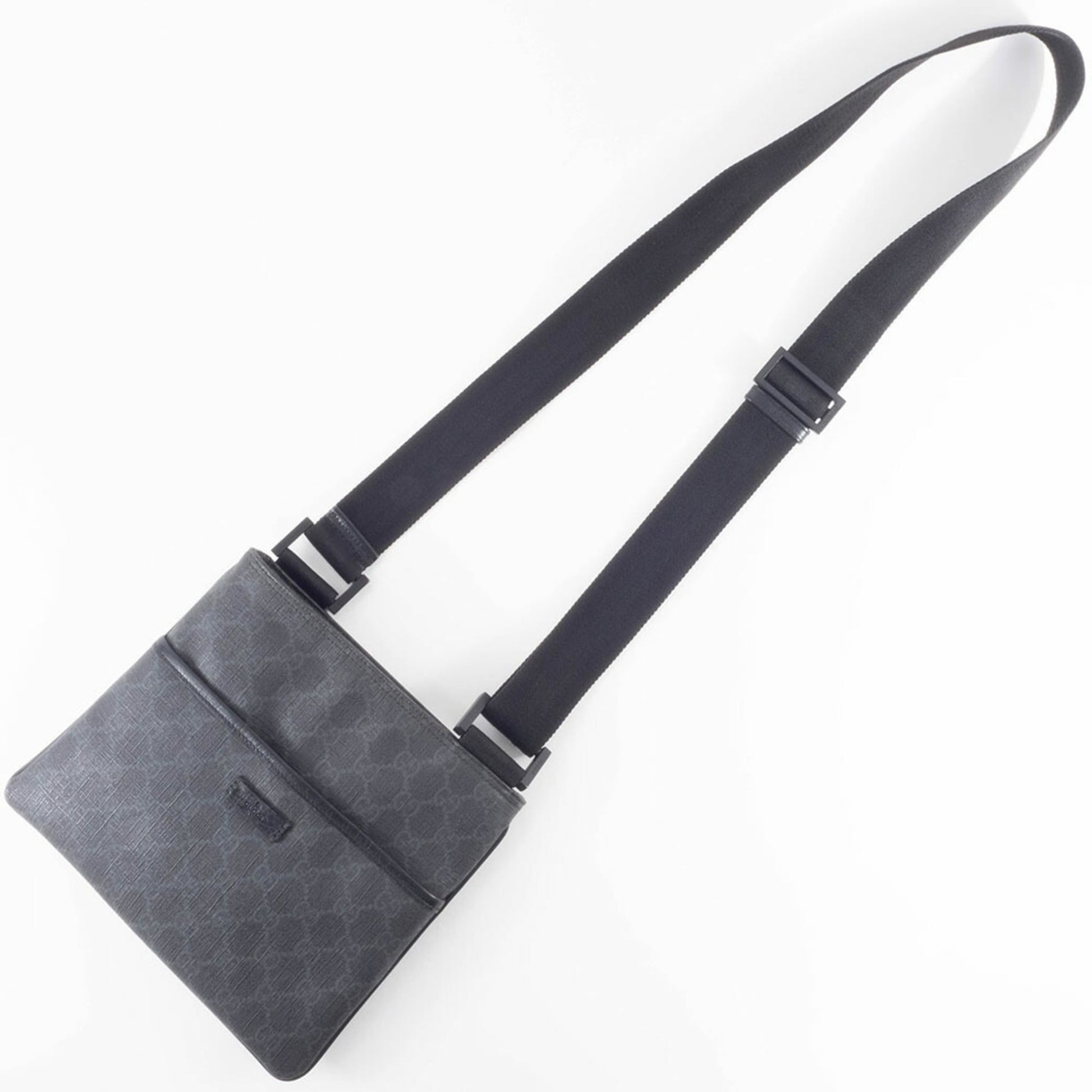 Gucci Gray Gg Supreme Leather Shoulder Bag