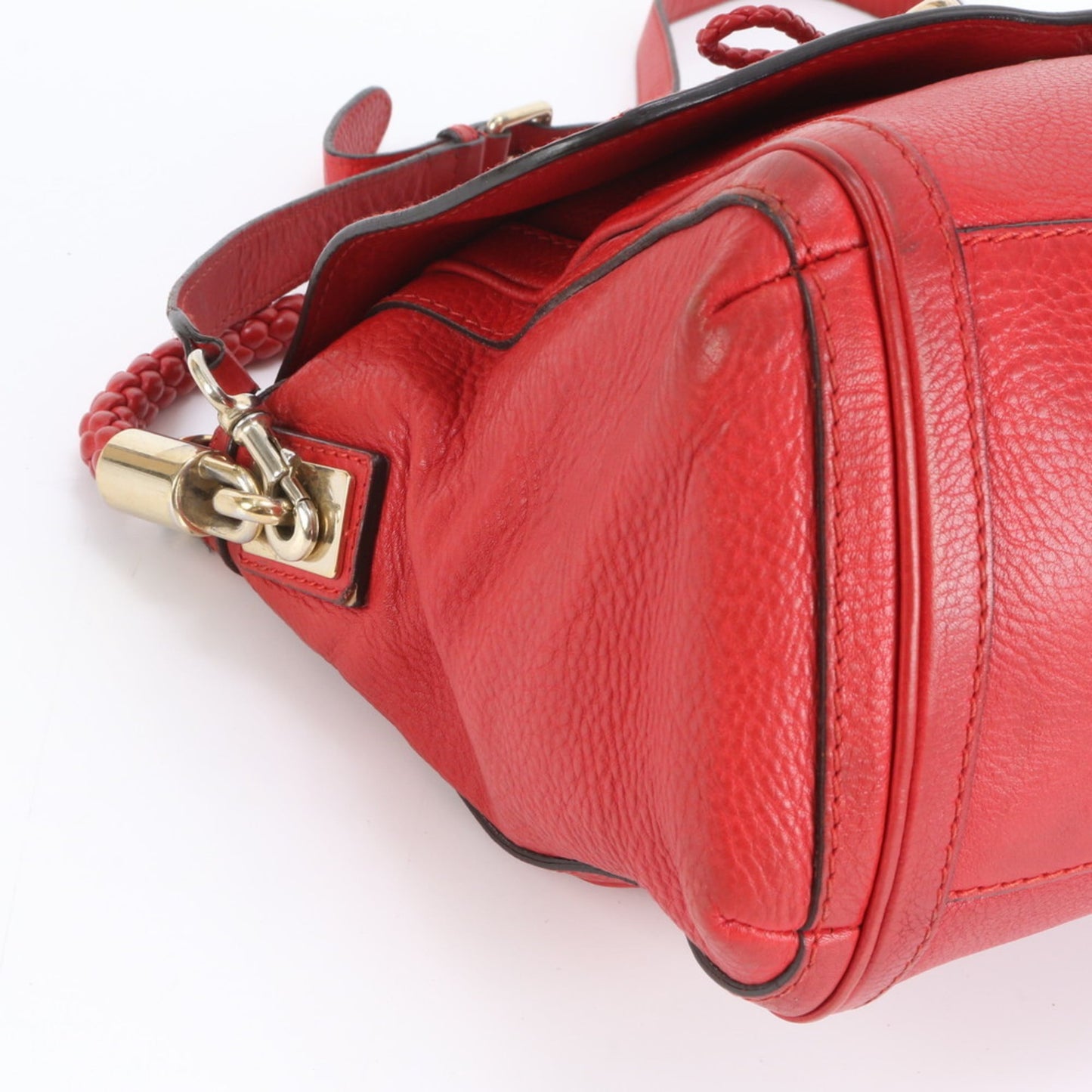 Gucci Red Color Leather Shoulder Bag