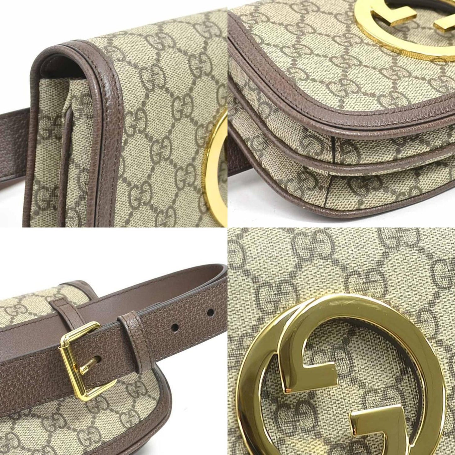 Gucci Brown Gg Supreme Fanny Pack Sling Bag