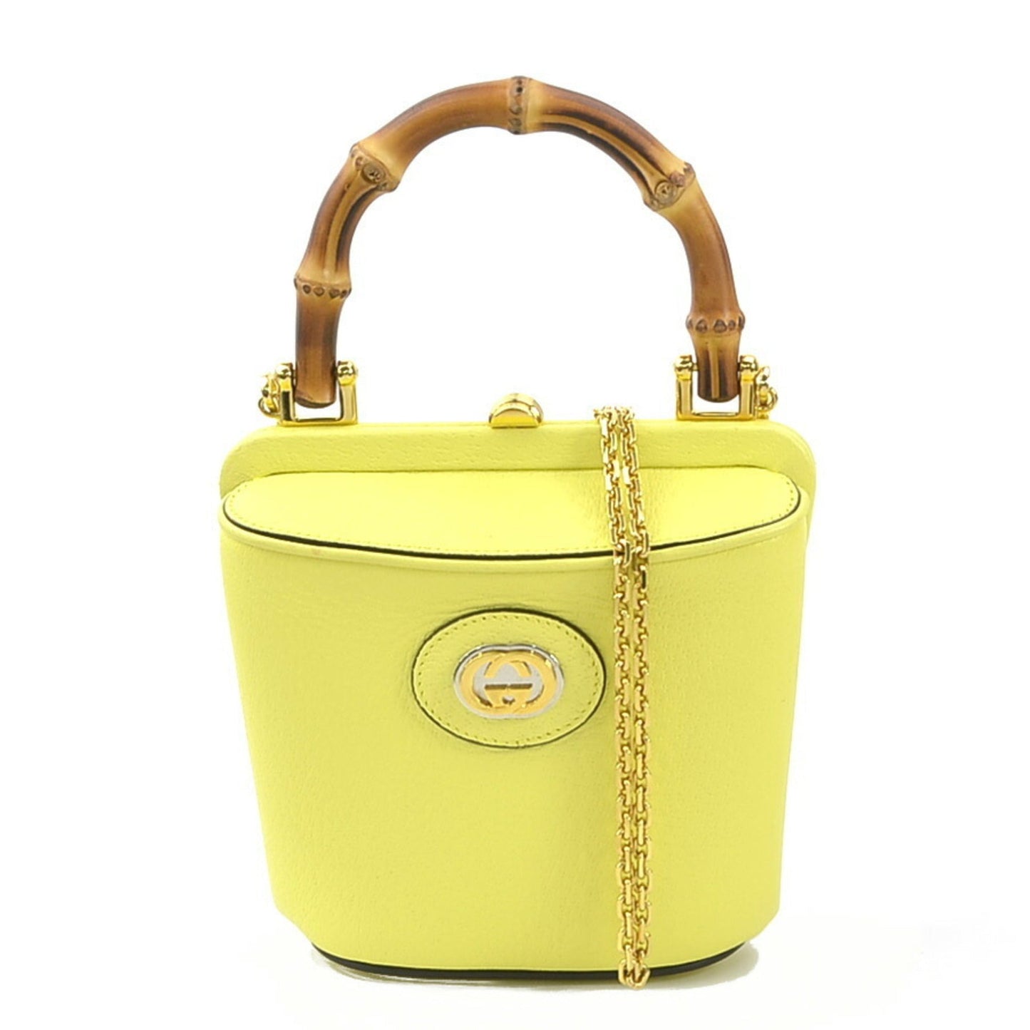 Gucci Yellow Leather Handbag Shoulder Bag