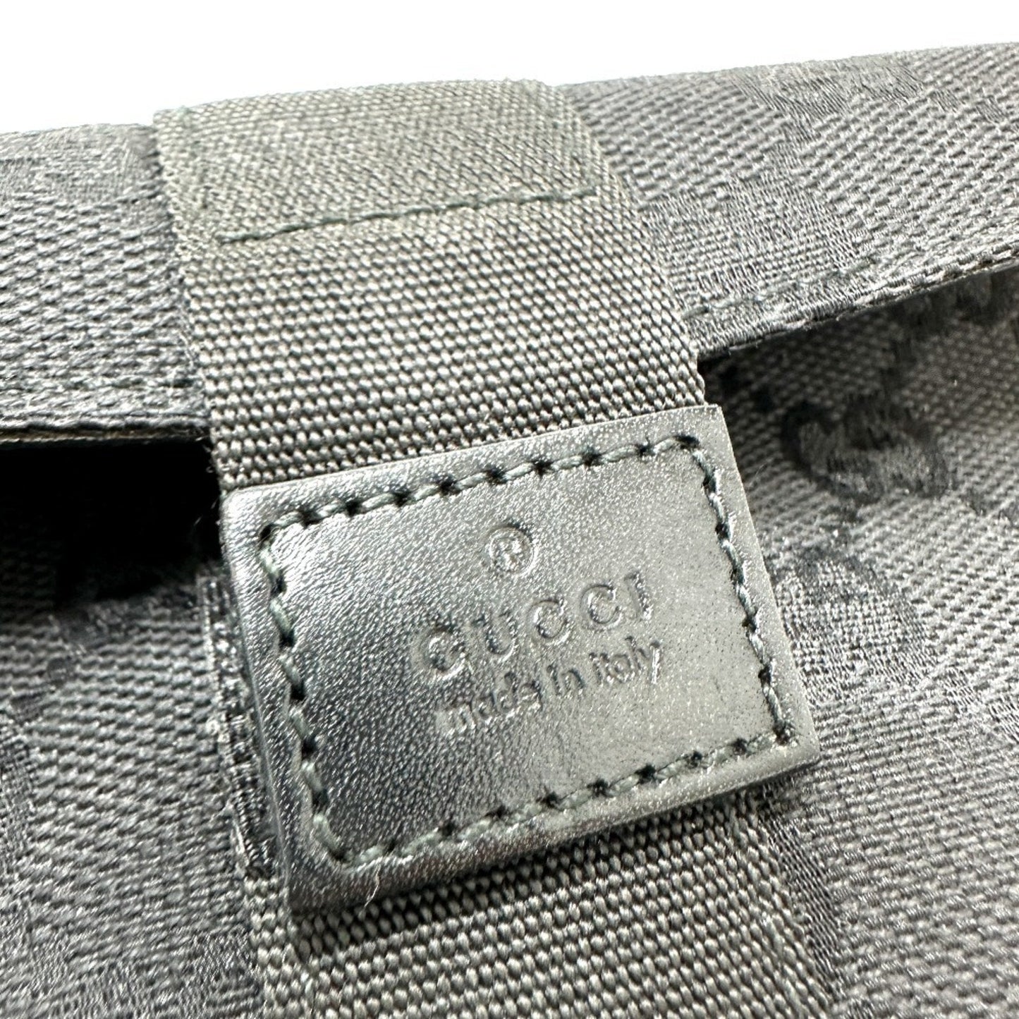 Gucci Black Gg Canvas Pouch